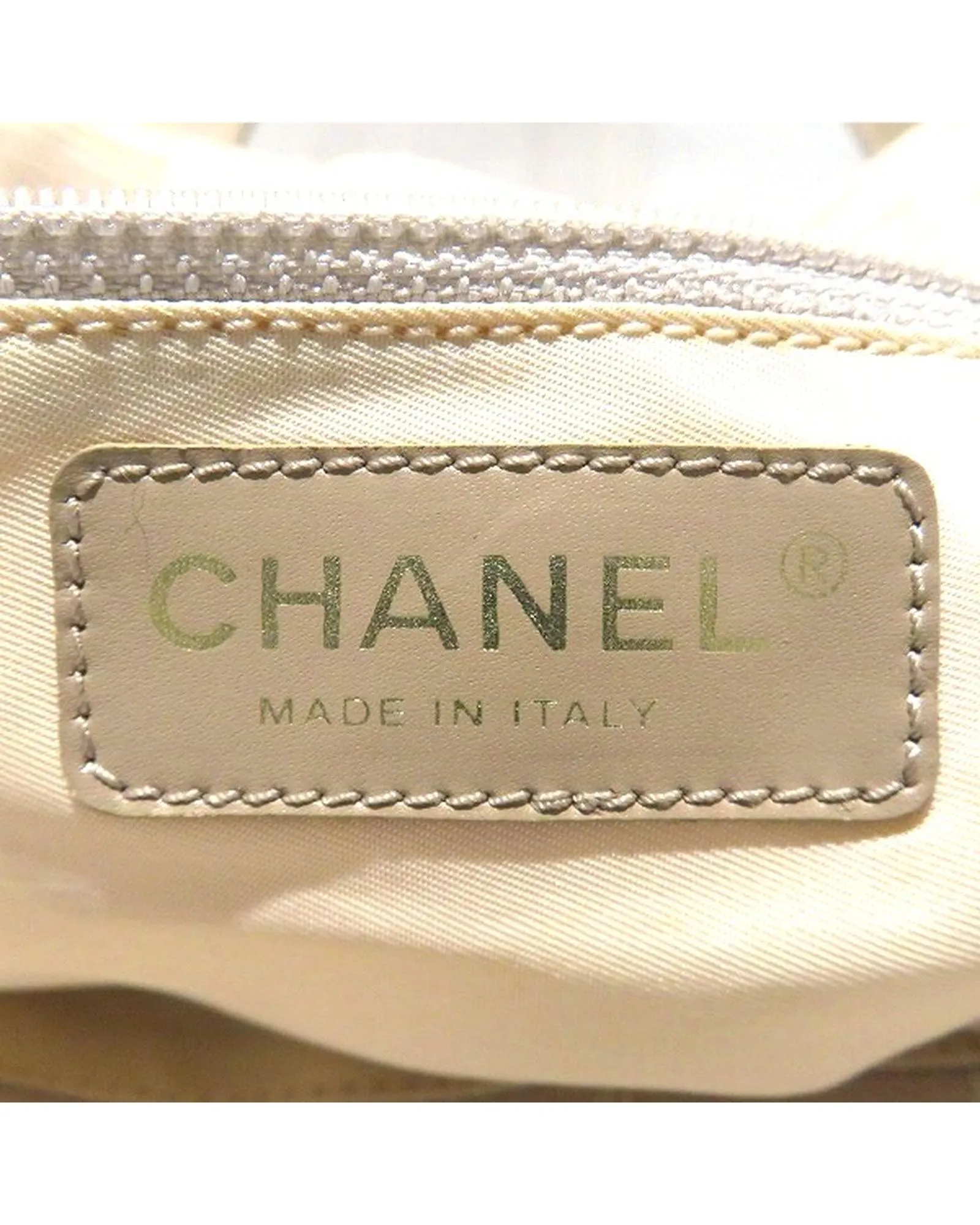 Authentic Chanel Neutral Travel Tote Bag in Good Condition