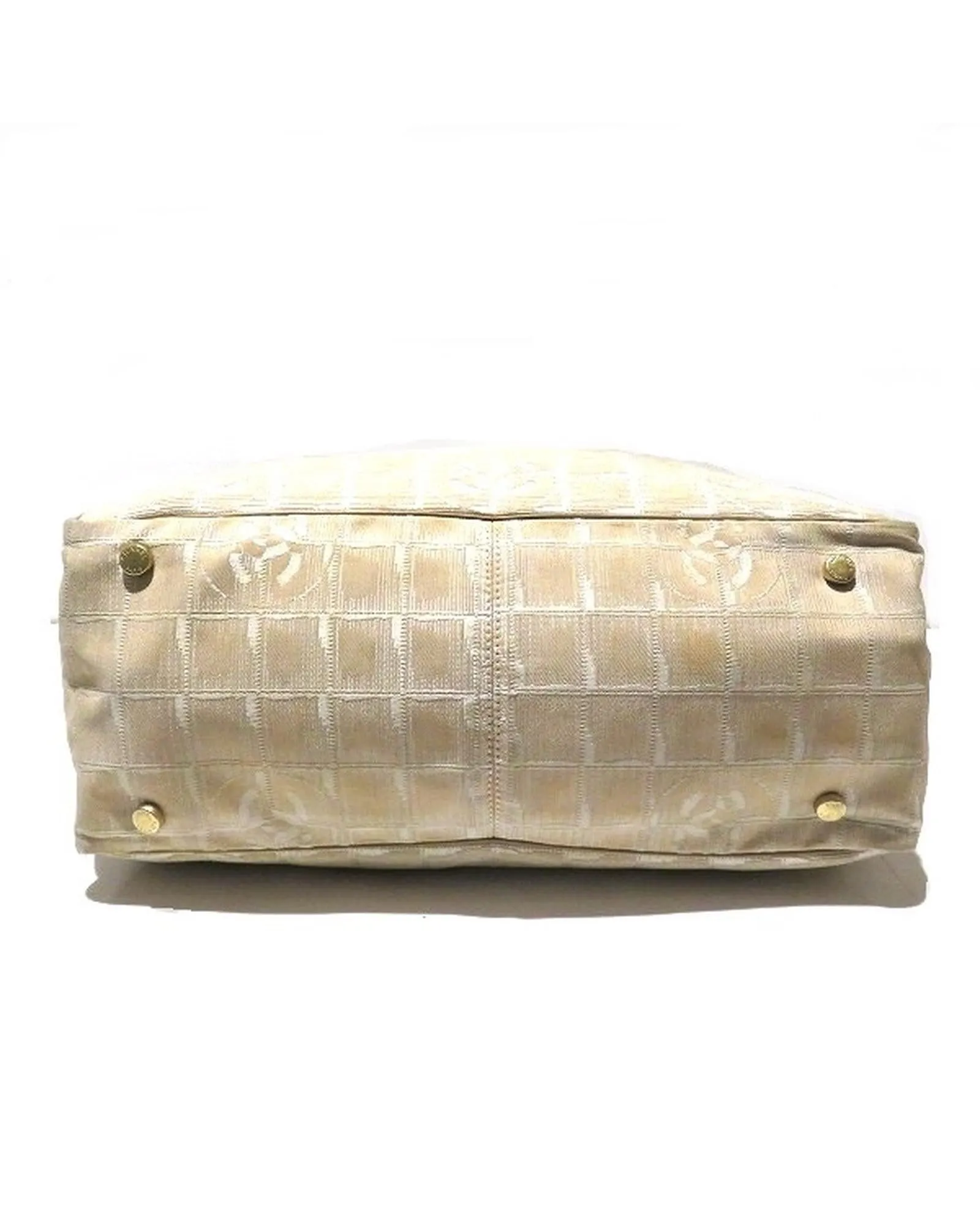 Authentic Chanel Neutral Travel Tote Bag in Good Condition