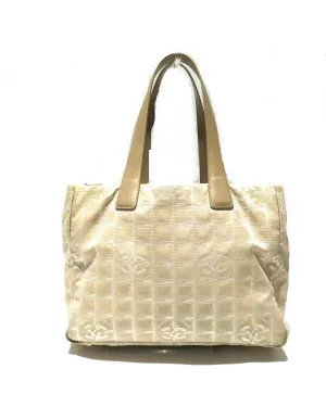 Authentic Chanel Neutral Travel Tote Bag in Good Condition