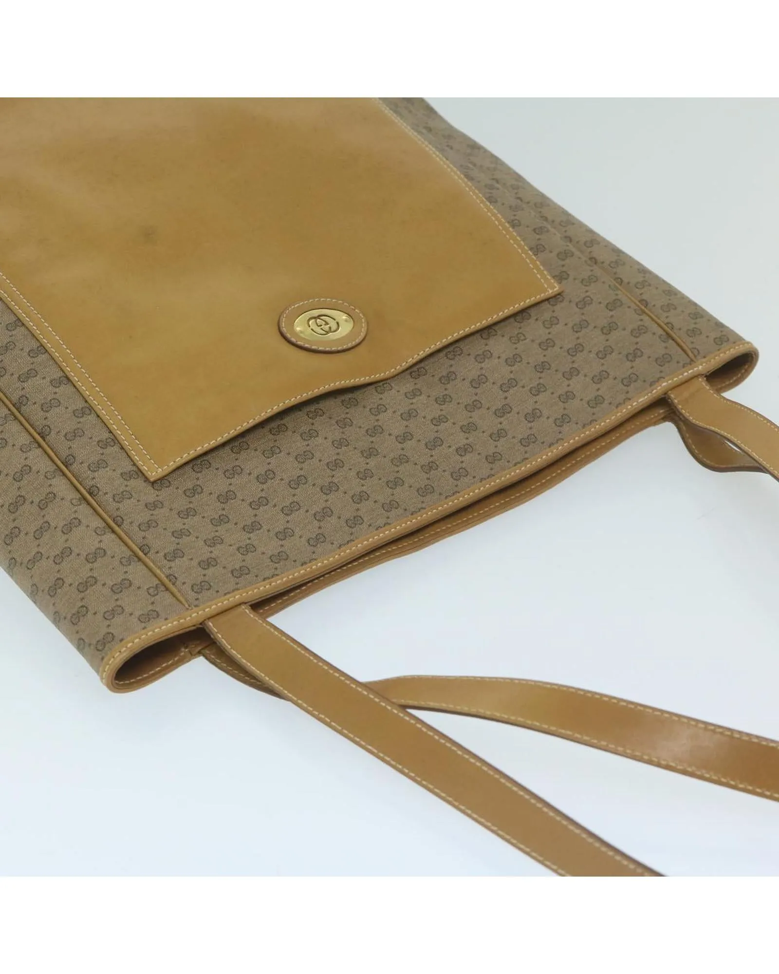 Beige Micro GG Supreme Tote Bag