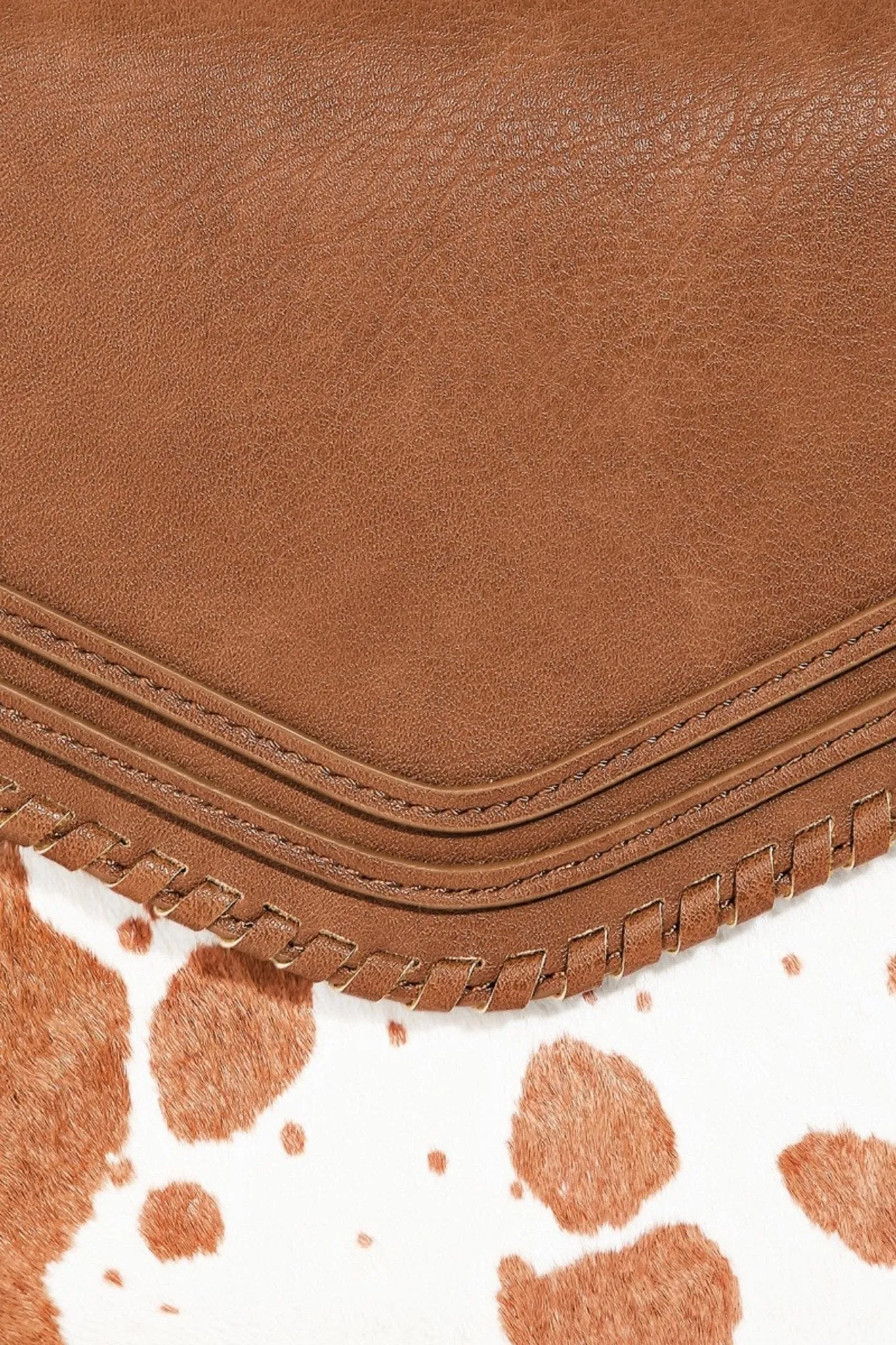 BGA5174 Tillie Cow Whipstitch Crossbody