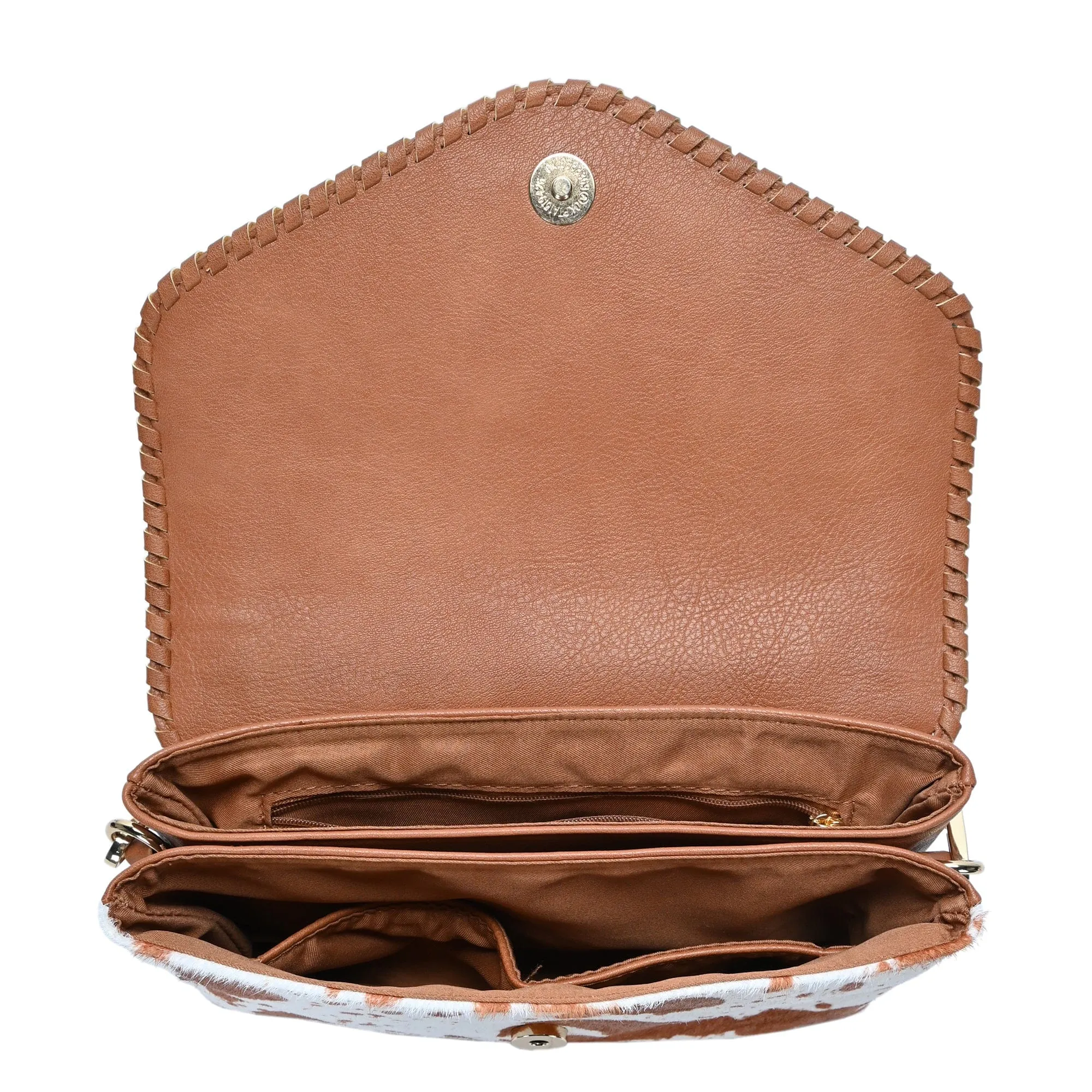 BGA5174 Tillie Cow Whipstitch Crossbody