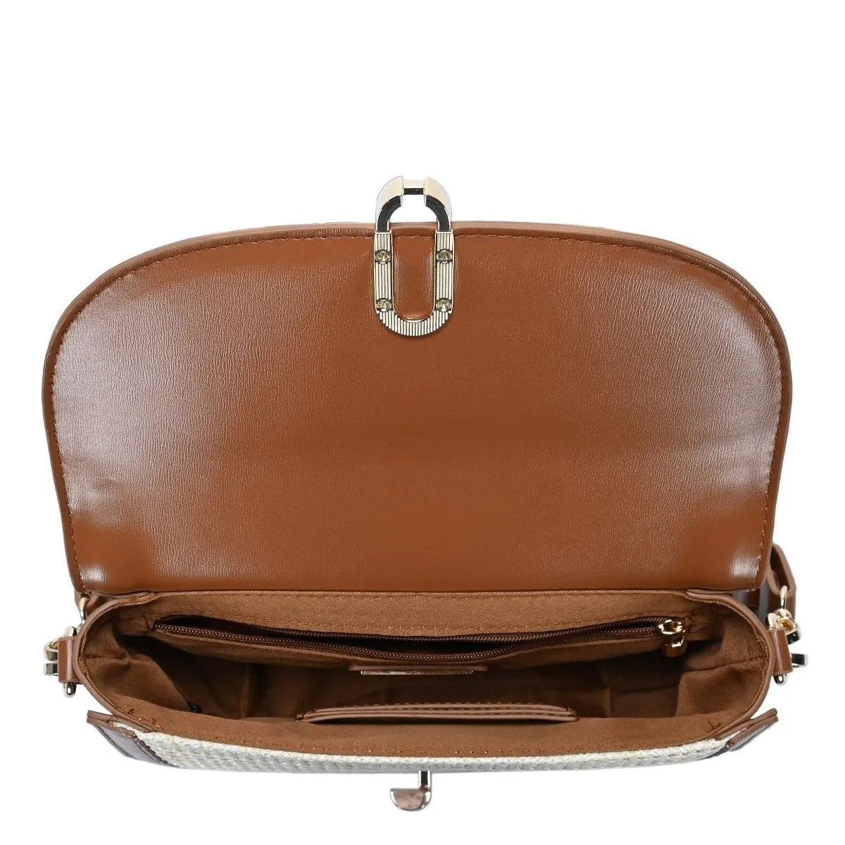 BGT4552 Straw Leather trim Crossbody