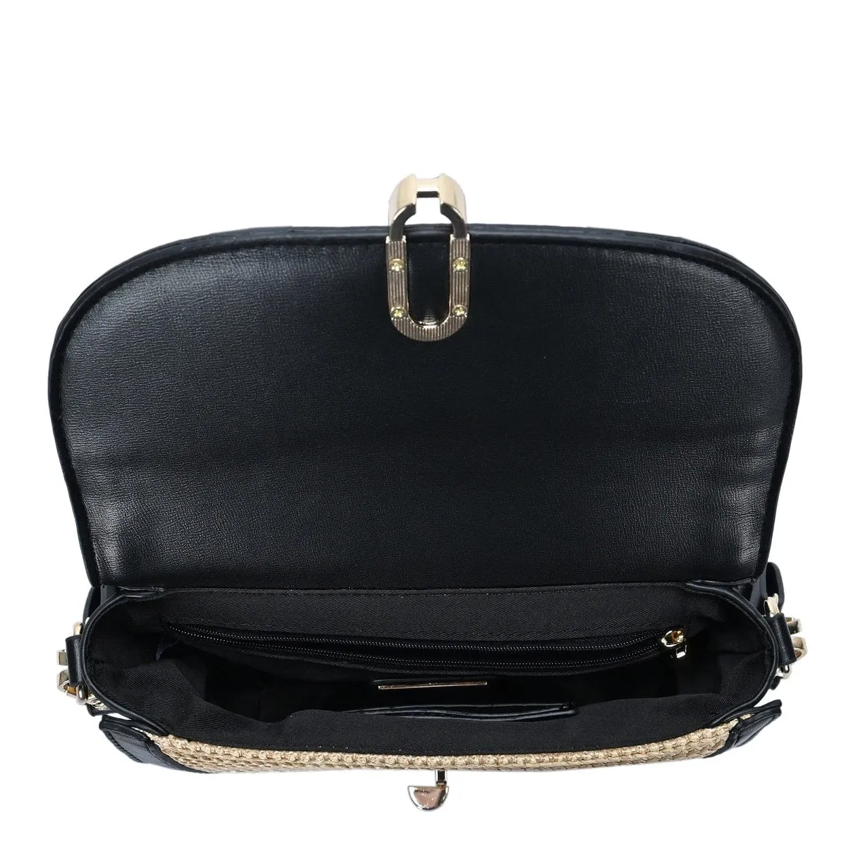 BGT4552 Straw Leather trim Crossbody