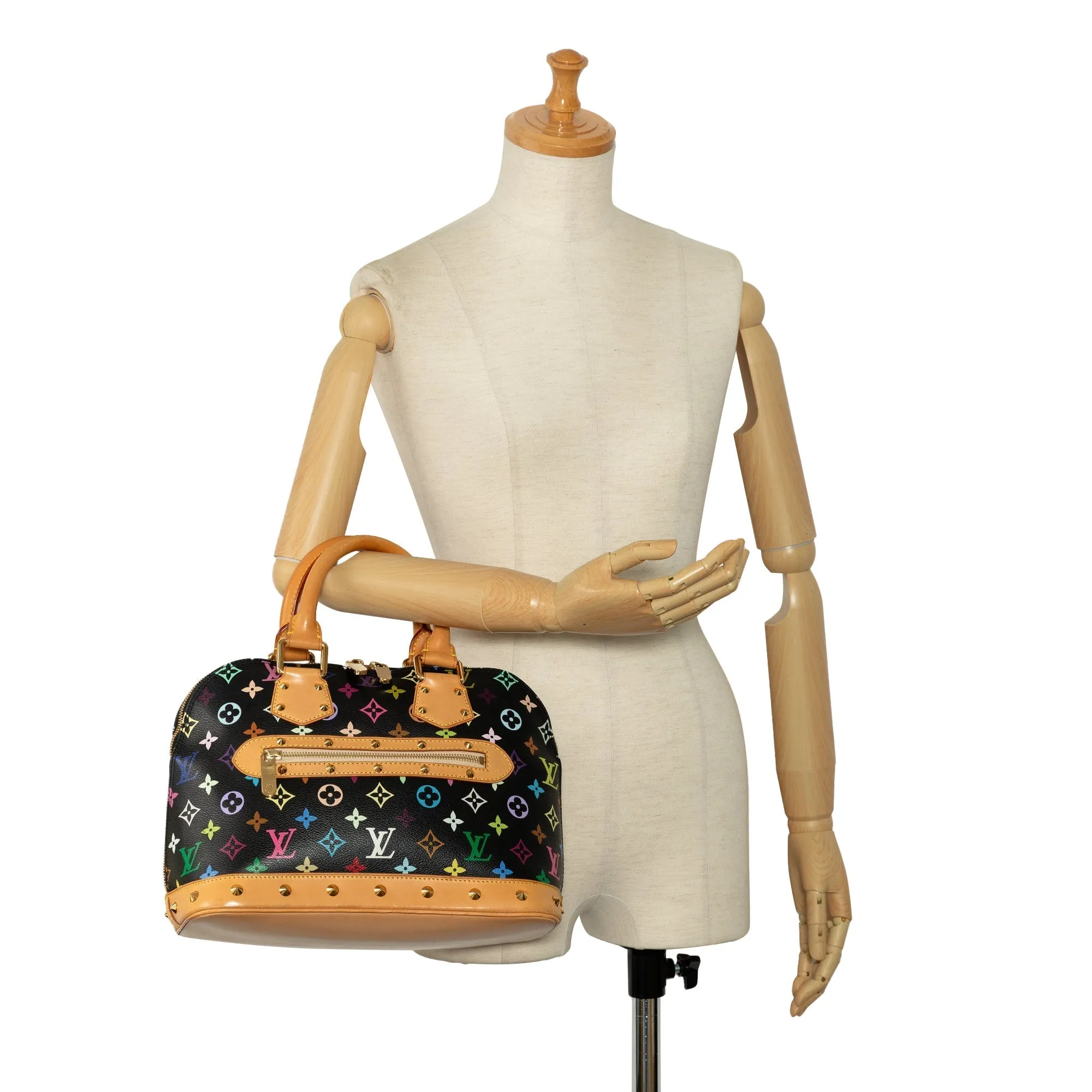 Black Louis Vuitton Monogram Multicolore Alma PM Handbag