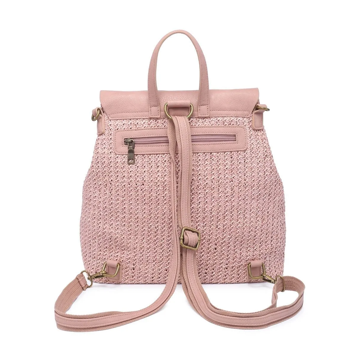 BP2061 Woven Backpack w/ Flap Over Closure