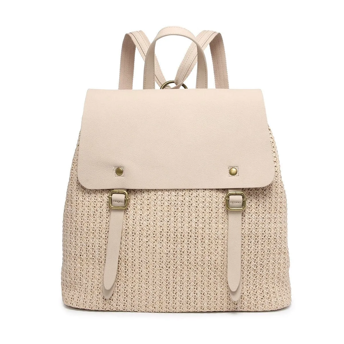 BP2061 Woven Backpack w/ Flap Over Closure
