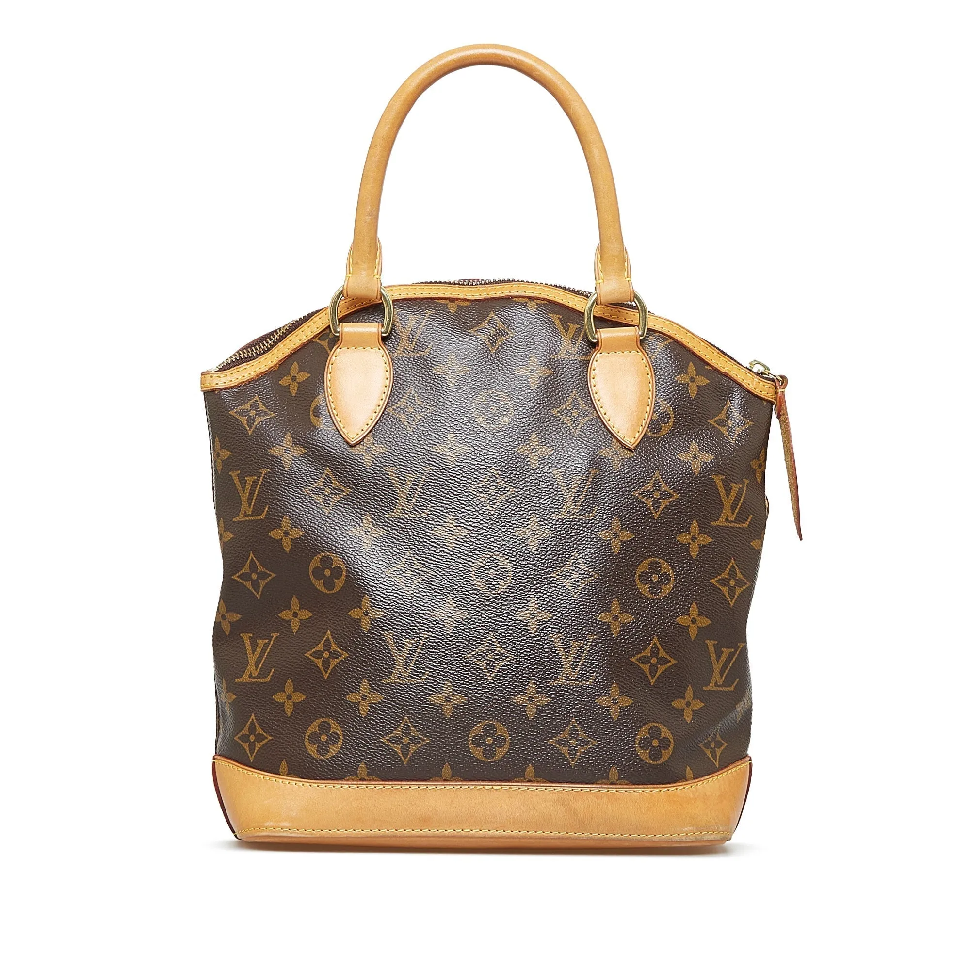 Brown Louis Vuitton Monogram Lockit Vertical Handbag