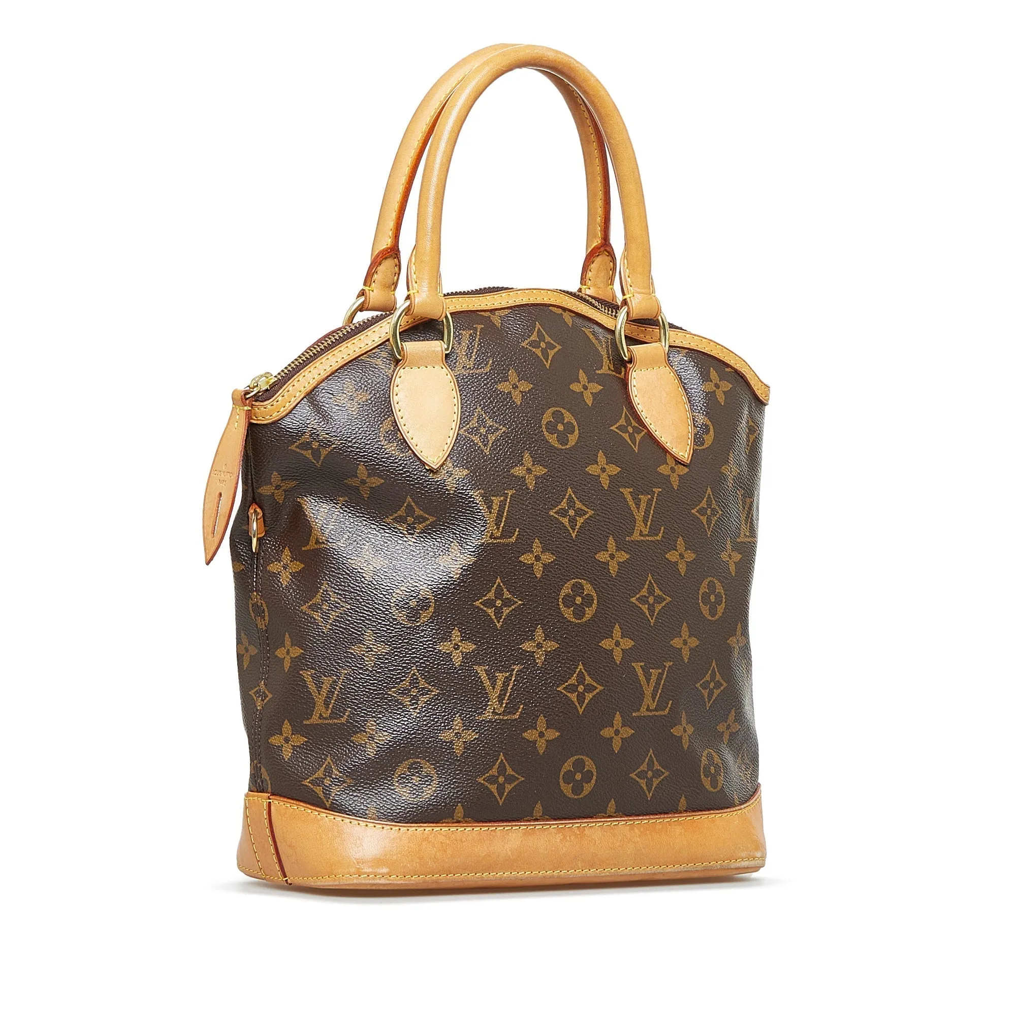 Brown Louis Vuitton Monogram Lockit Vertical Handbag