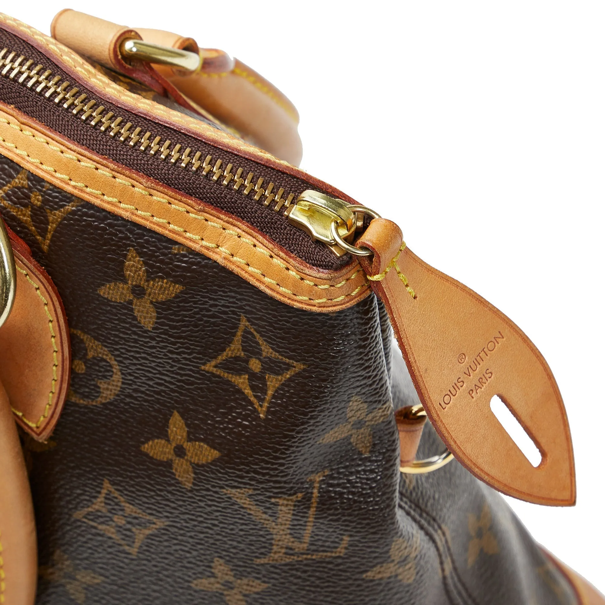 Brown Louis Vuitton Monogram Lockit Vertical Handbag