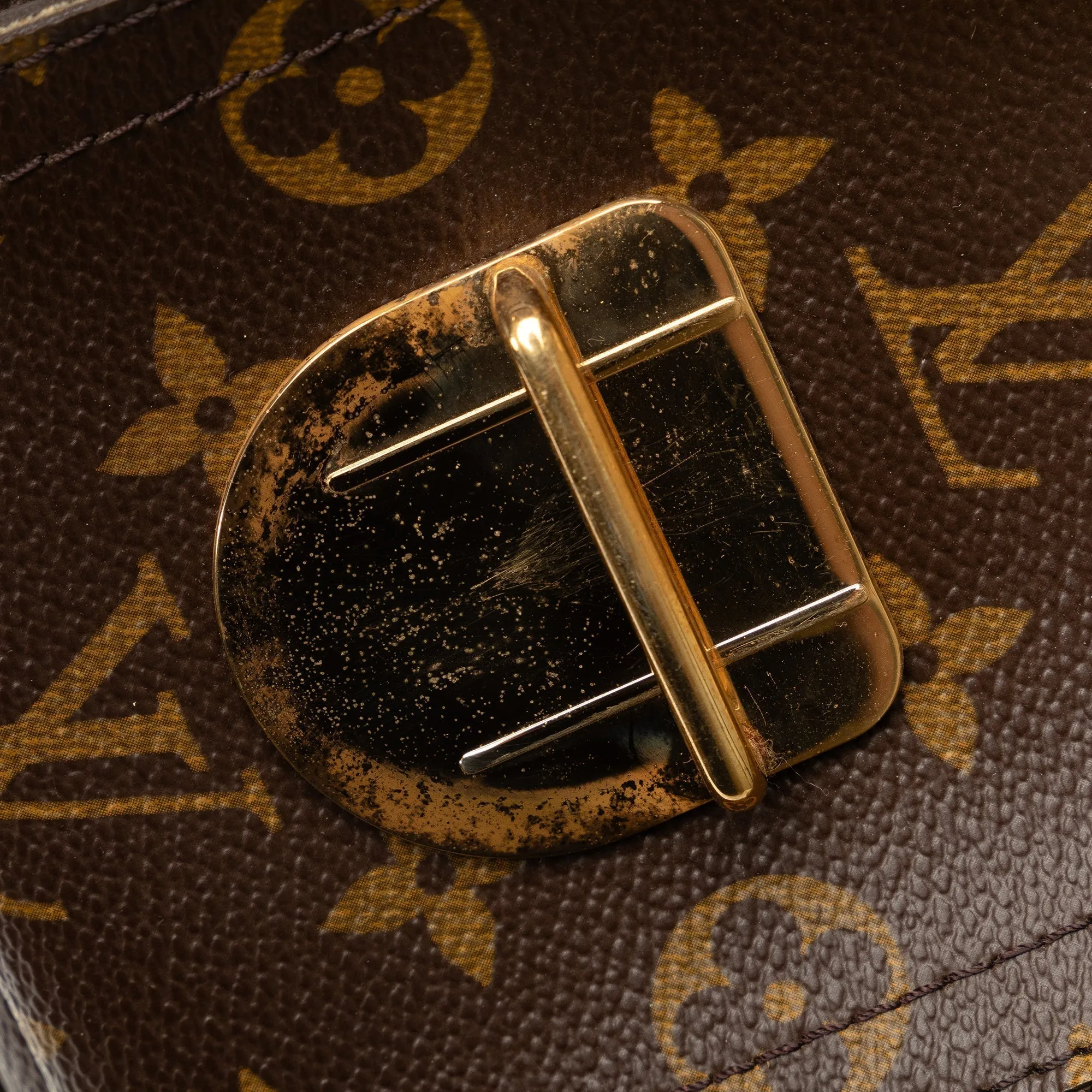 Brown Louis Vuitton Monogram Manhattan PM Handbag