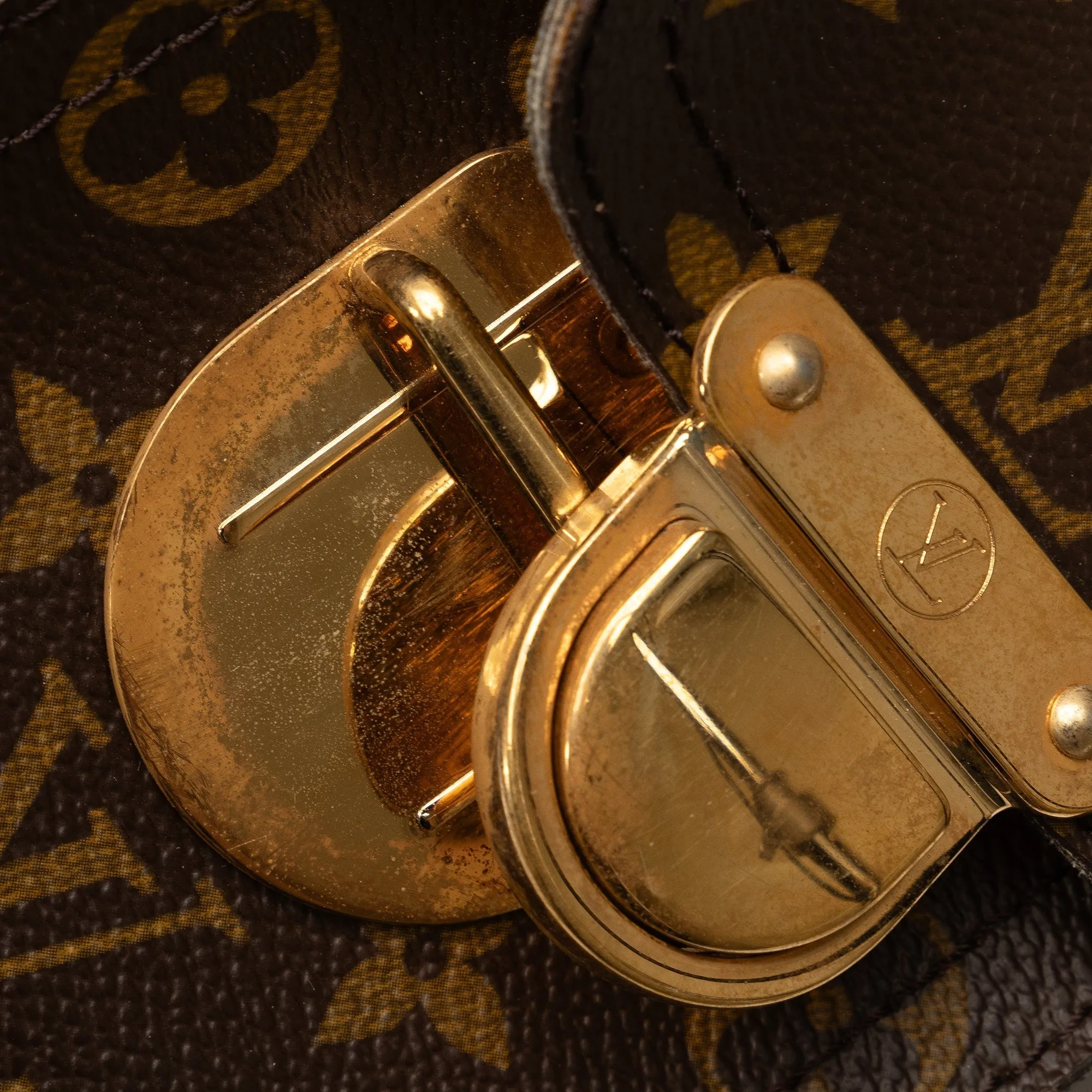 Brown Louis Vuitton Monogram Manhattan PM Handbag
