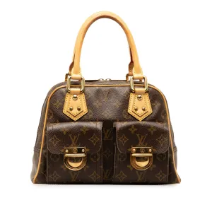 Brown Louis Vuitton Monogram Manhattan PM Handbag