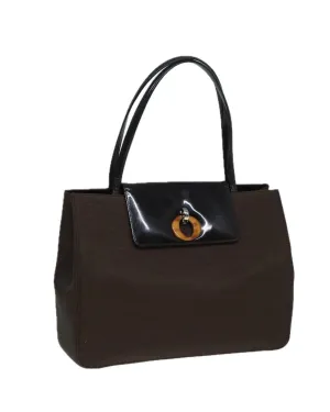 Brown PVC Leather Tote Bag by Christian Dior