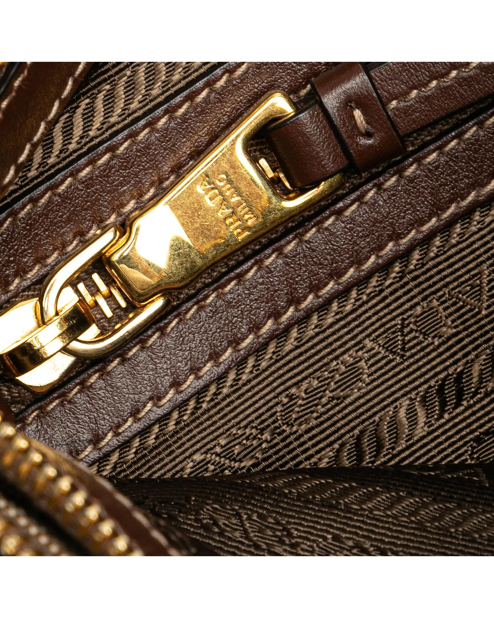 Canvas and Leather Double Zip Crossbody Bag