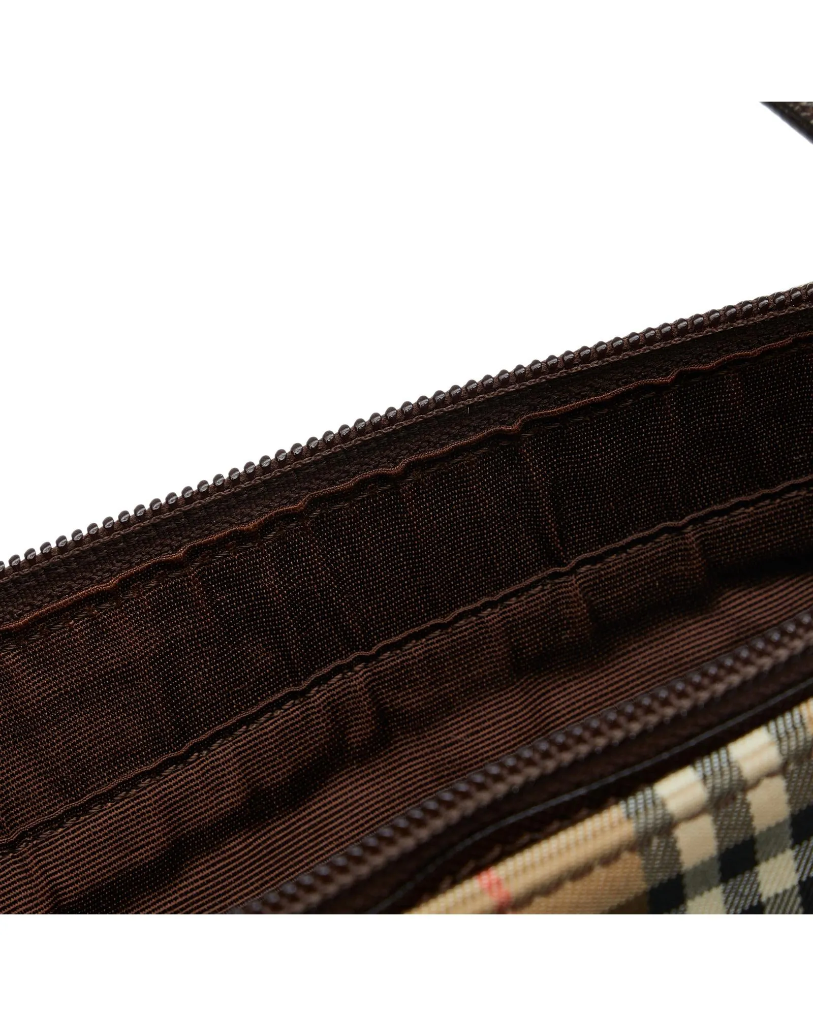 Canvas and Leather Zip-Top Handbag