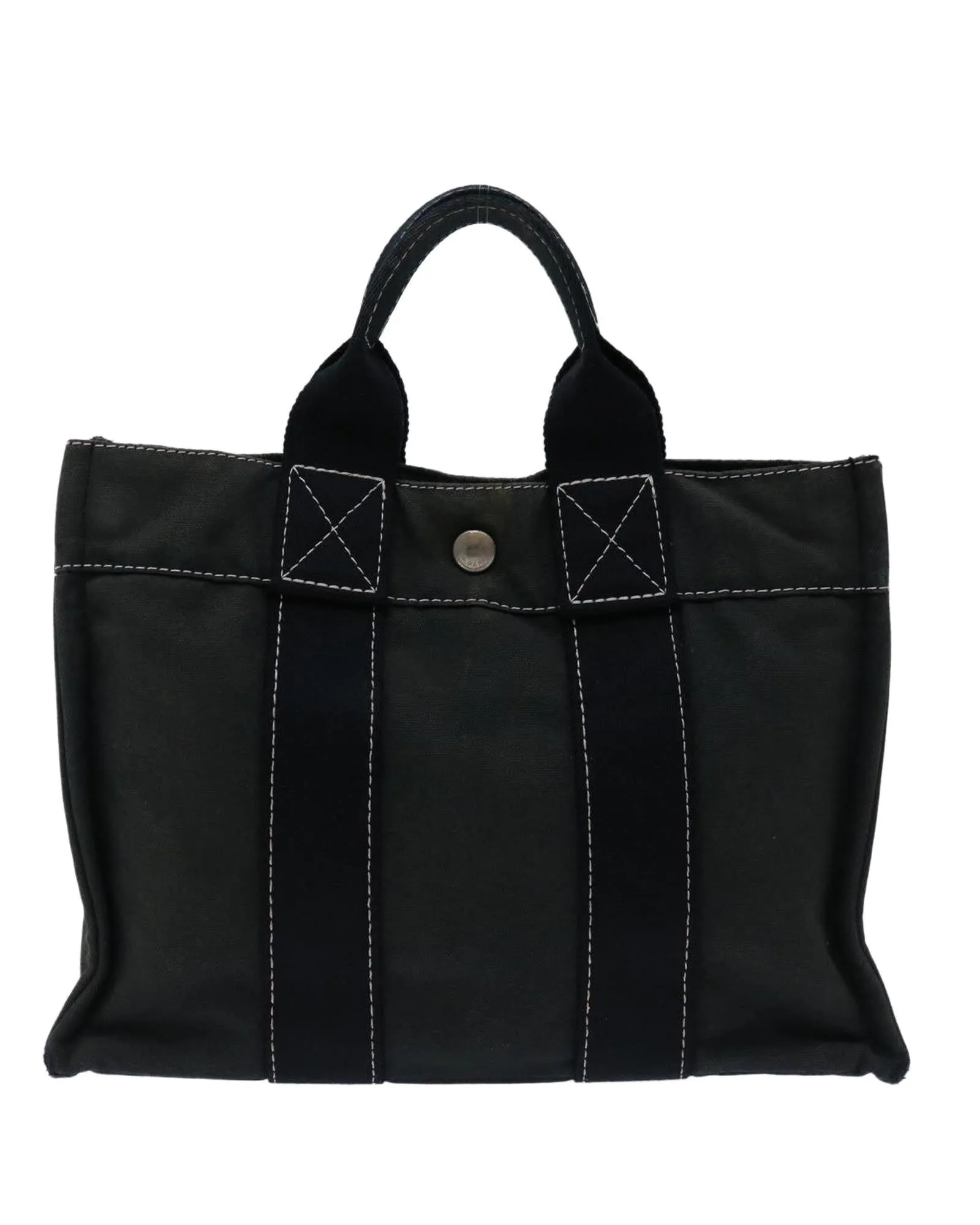 Canvas Black Tote Bag by Hermes - Douville PM