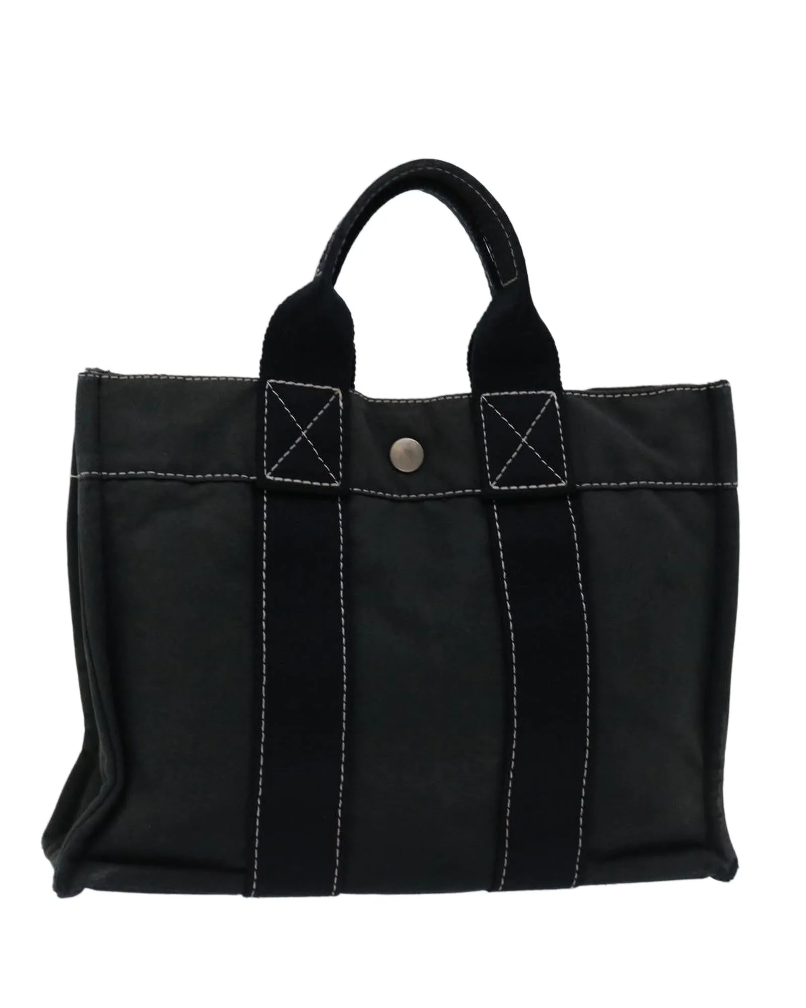 Canvas Black Tote Bag by Hermes - Douville PM