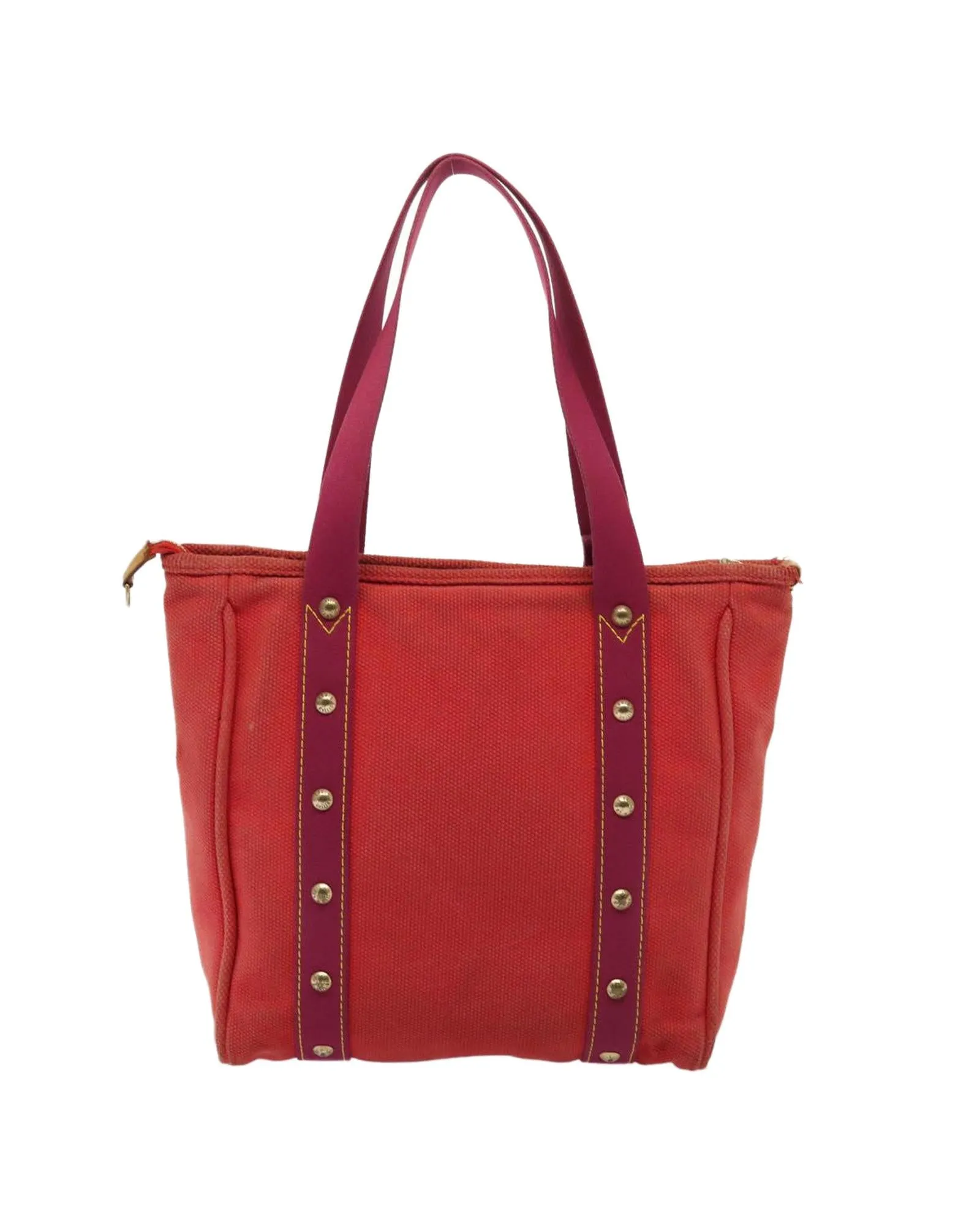 Canvas Tote Bag with Red Hue and Spacious Interior