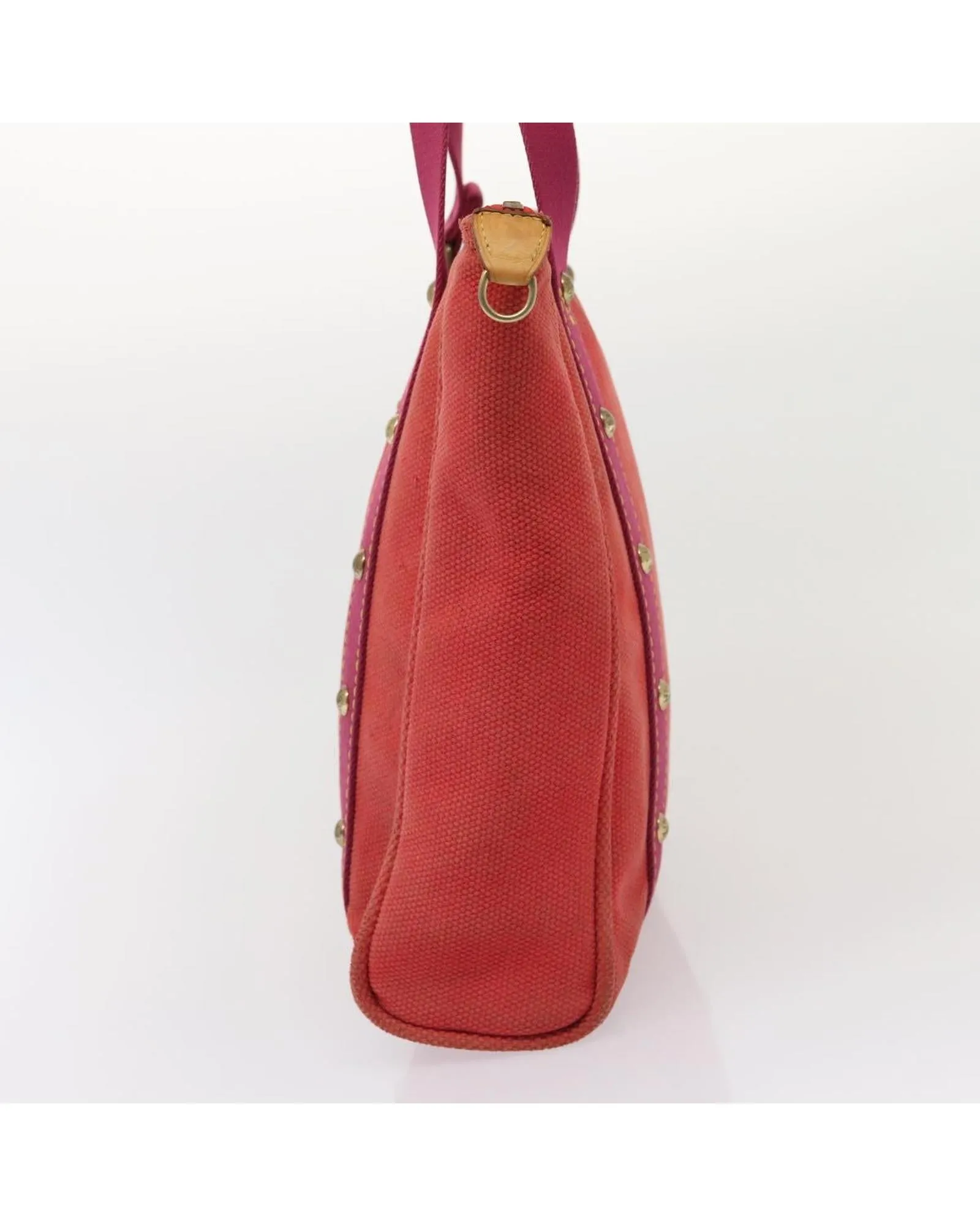 Canvas Tote Bag with Red Hue and Spacious Interior