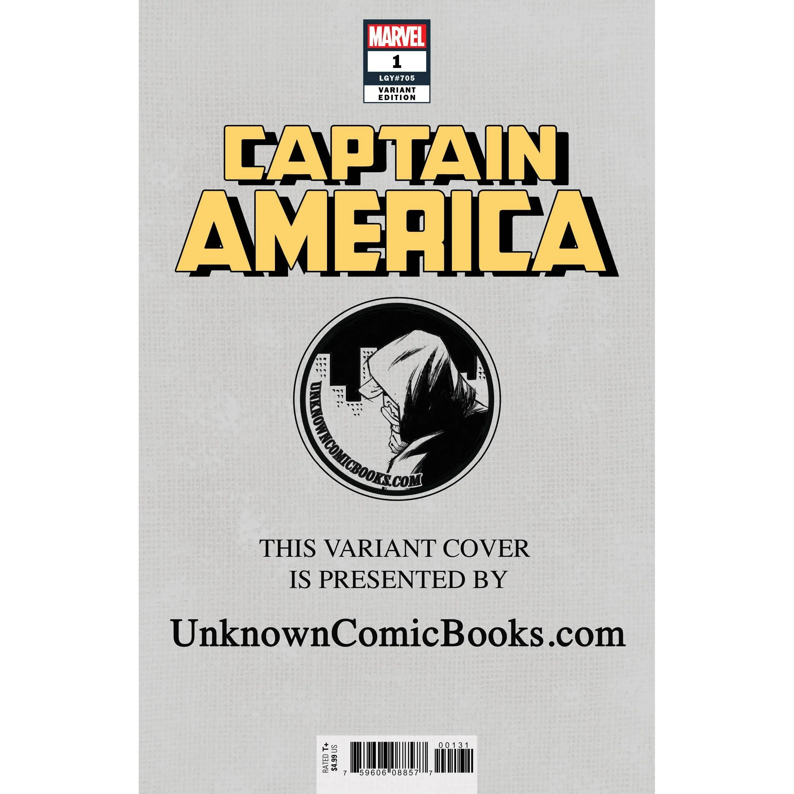 CAPTAIN AMERICA #1 UNKNOWN COMIC BOOKS CONVENTION EXCLUSIVE PARRILLO 7/18/2018