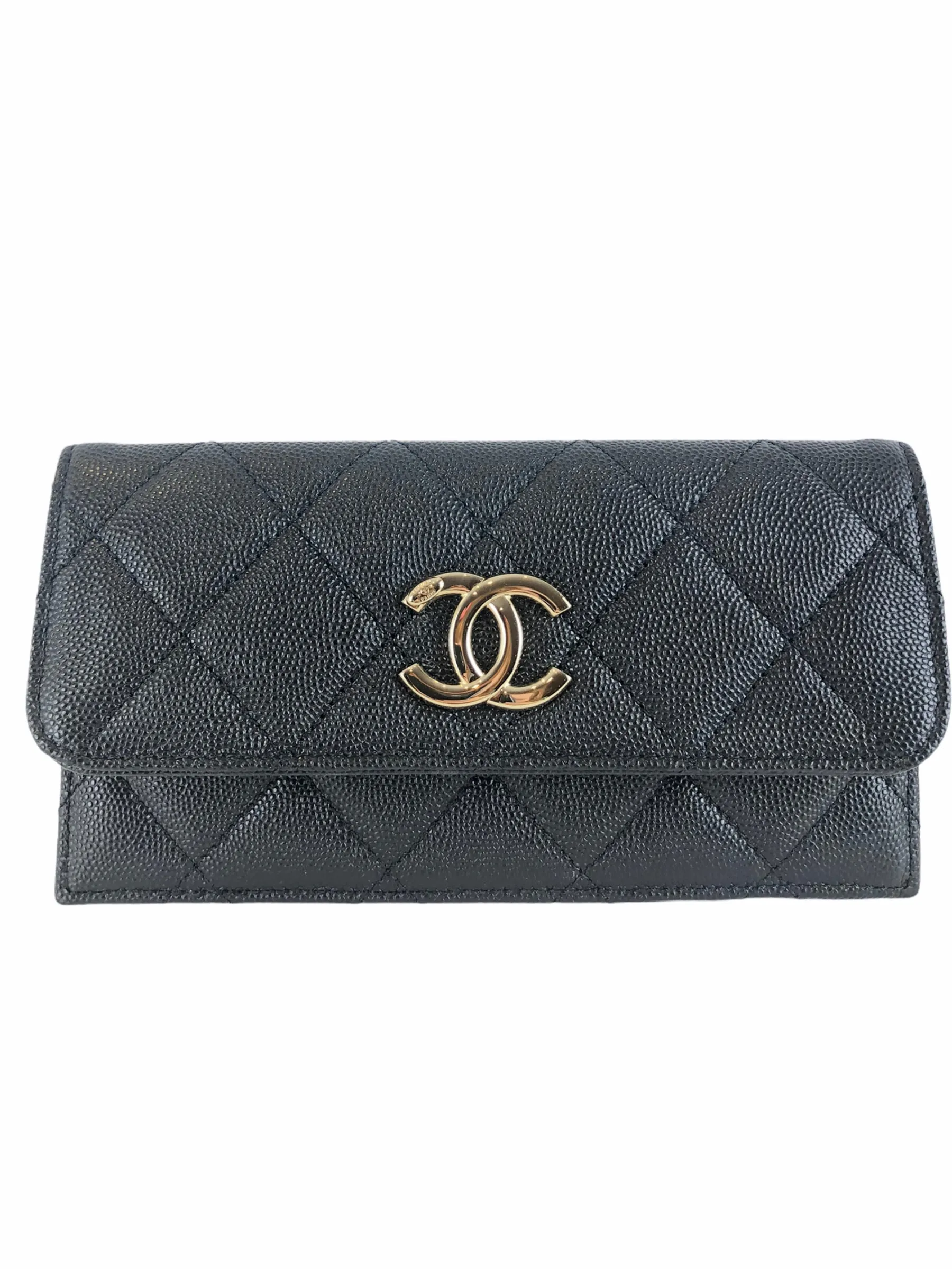 Chanel Black Caviar Leather Crossbody with Detachable Wallet