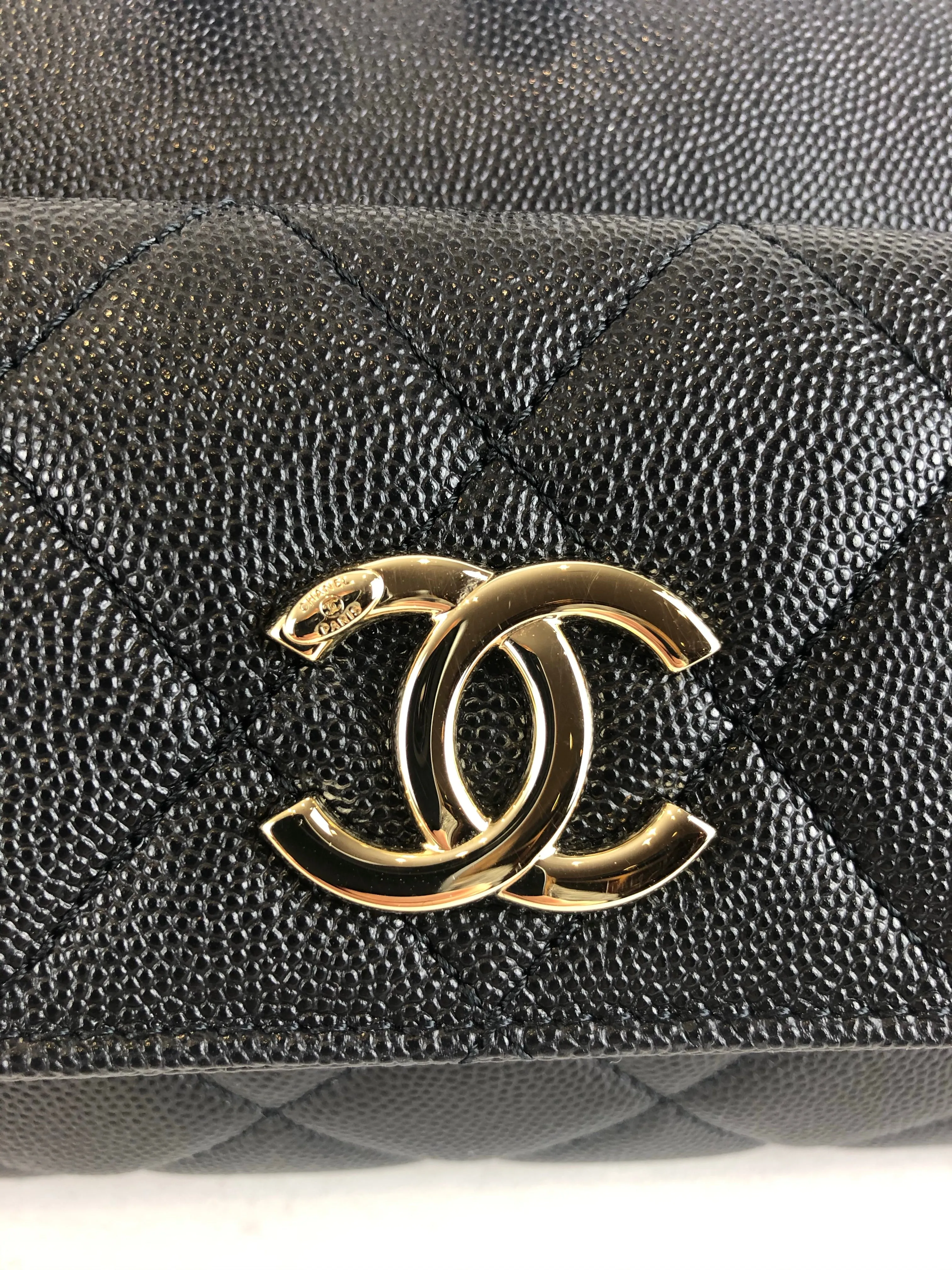 Chanel Black Caviar Leather Crossbody with Detachable Wallet