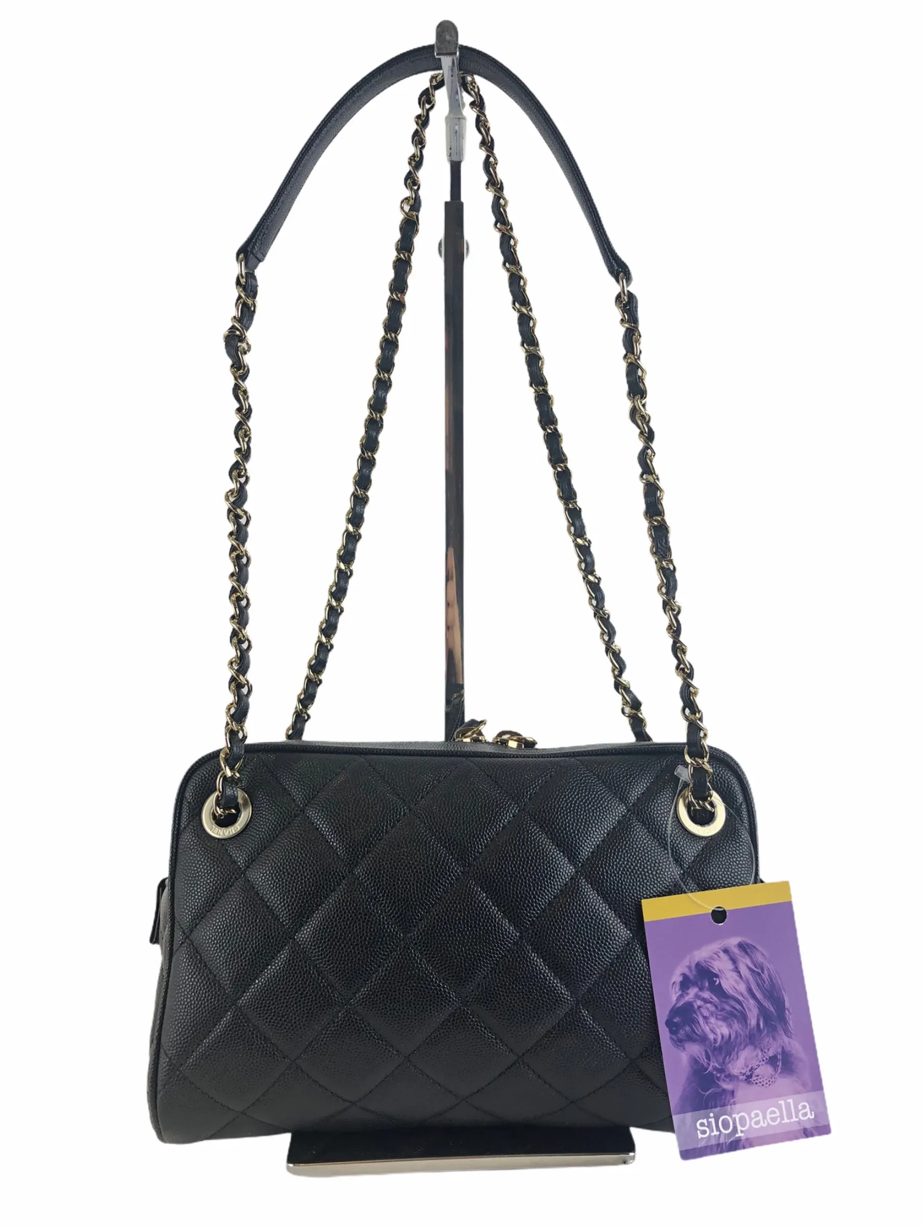 Chanel Black Caviar Leather Crossbody with Detachable Wallet