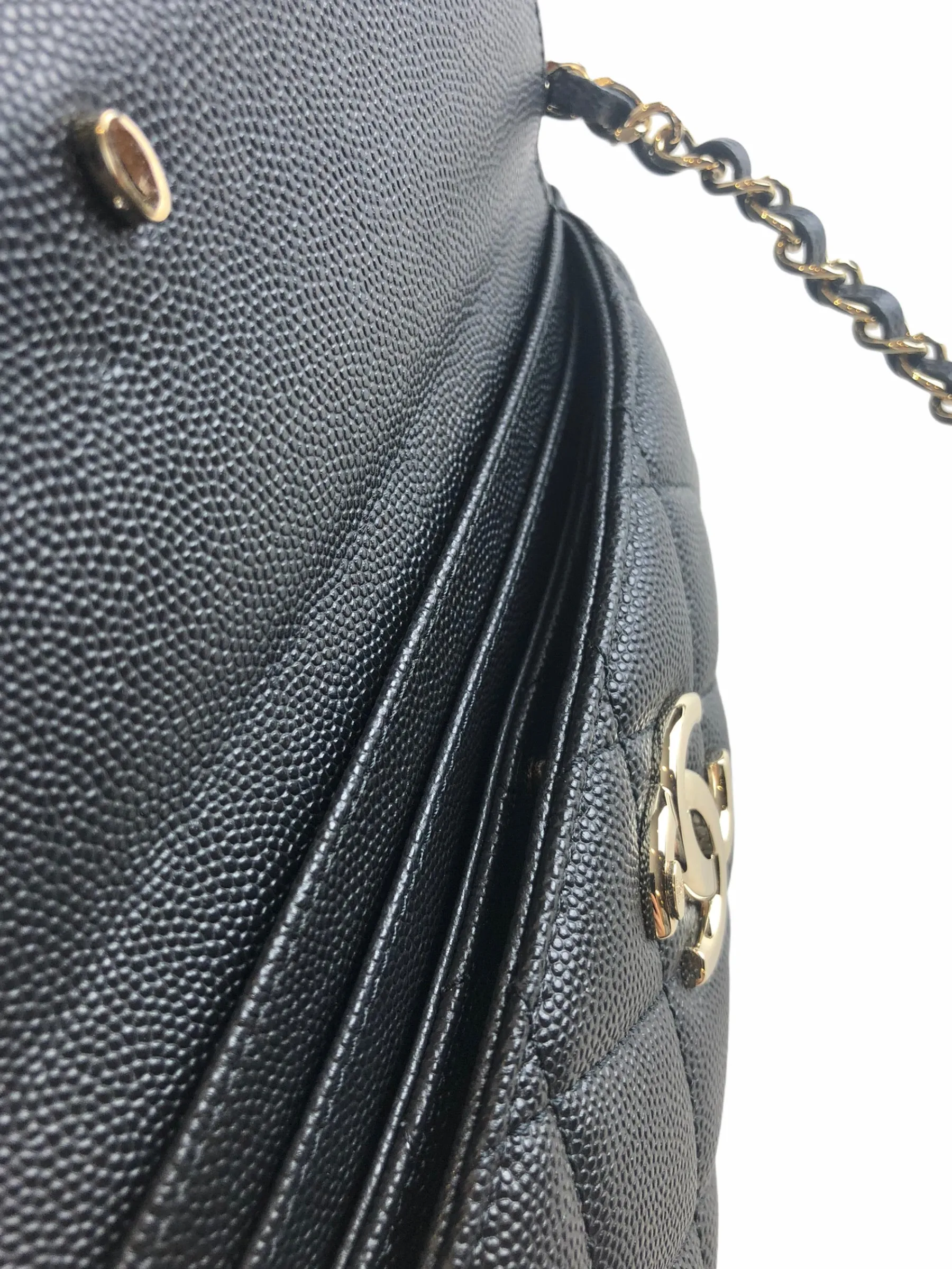 Chanel Black Caviar Leather Crossbody with Detachable Wallet