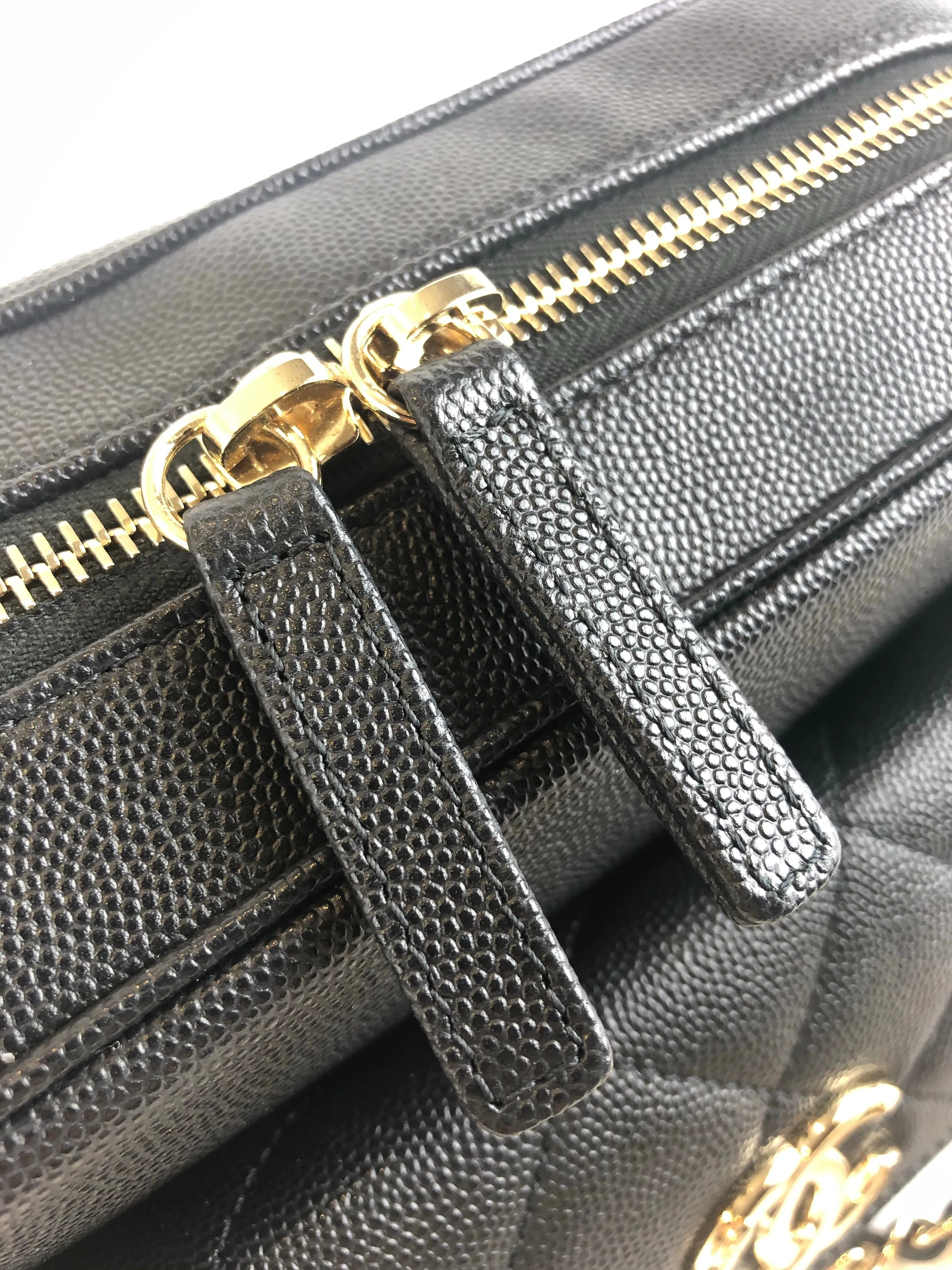 Chanel Black Caviar Leather Crossbody with Detachable Wallet