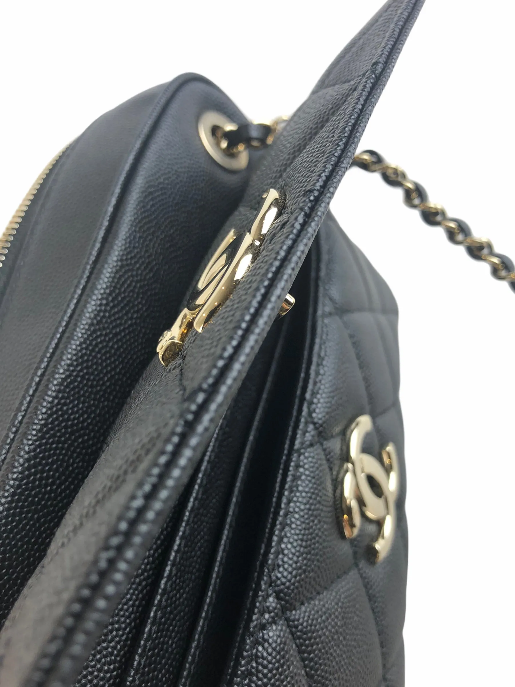 Chanel Black Caviar Leather Crossbody with Detachable Wallet
