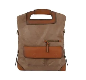 CMS023 Fashion Colorblock Convertible Backpack