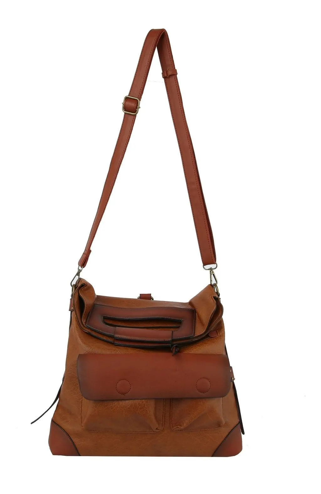 CMS023 Fashion Colorblock Convertible Backpack
