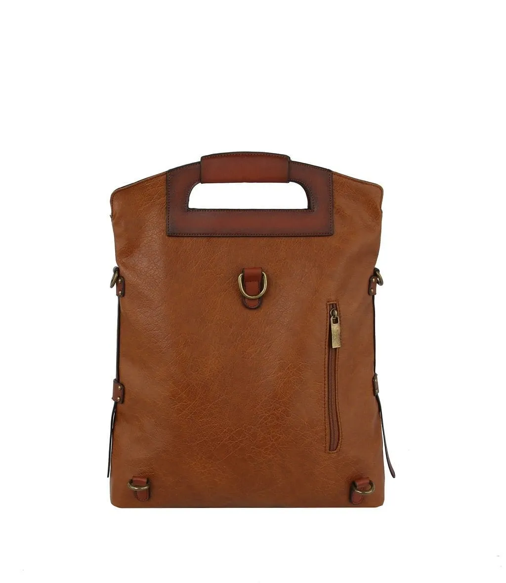 CMS023 Fashion Colorblock Convertible Backpack