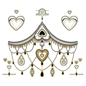 Coco Body Temporary Gold Tattoos 4 Sheets