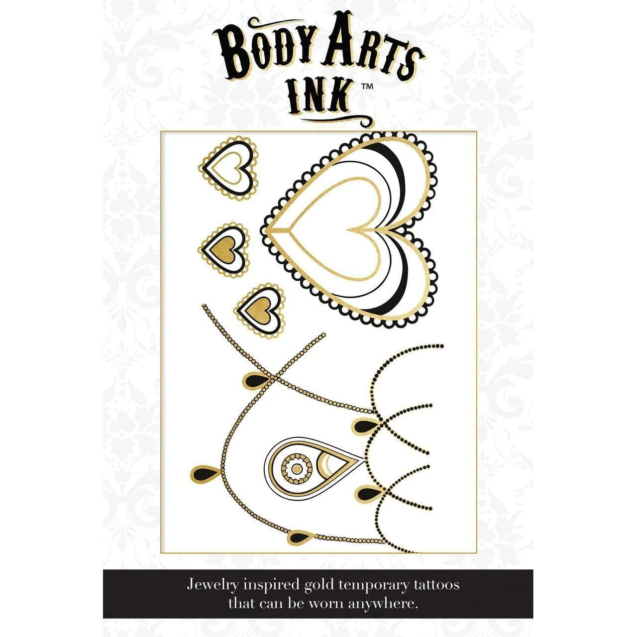 Coco Body Temporary Gold Tattoos 4 Sheets