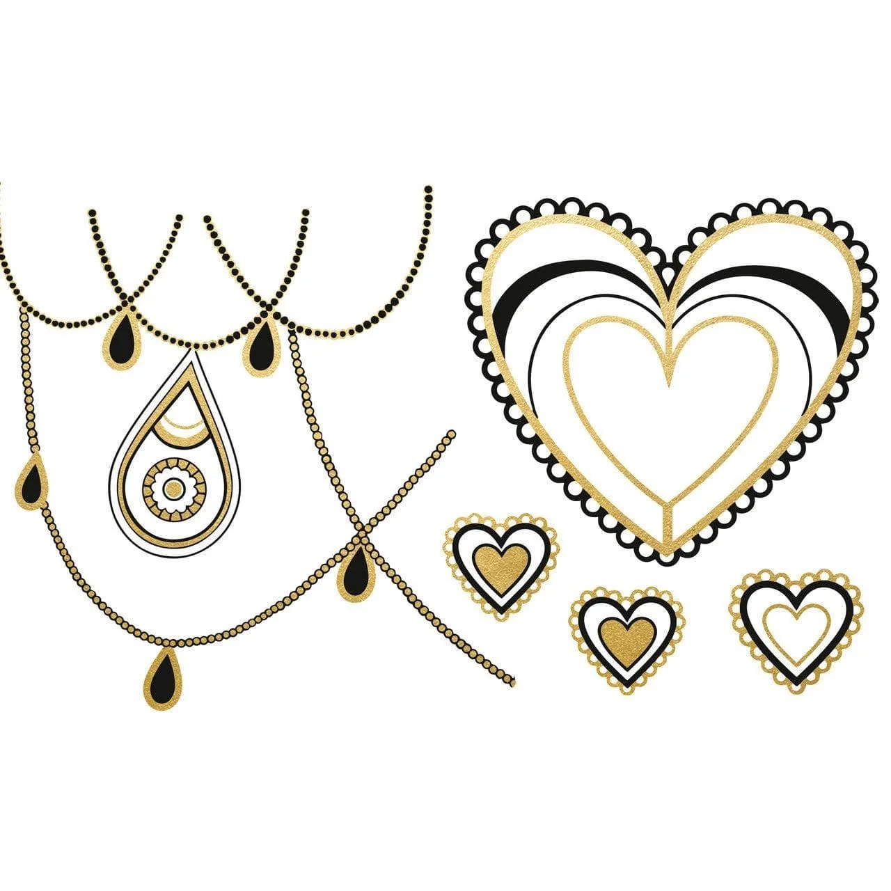 Coco Body Temporary Gold Tattoos 4 Sheets