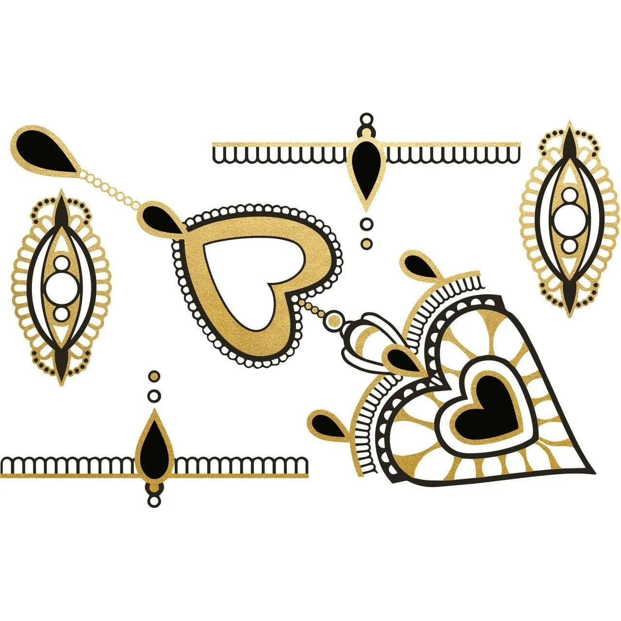 Coco Body Temporary Gold Tattoos 4 Sheets
