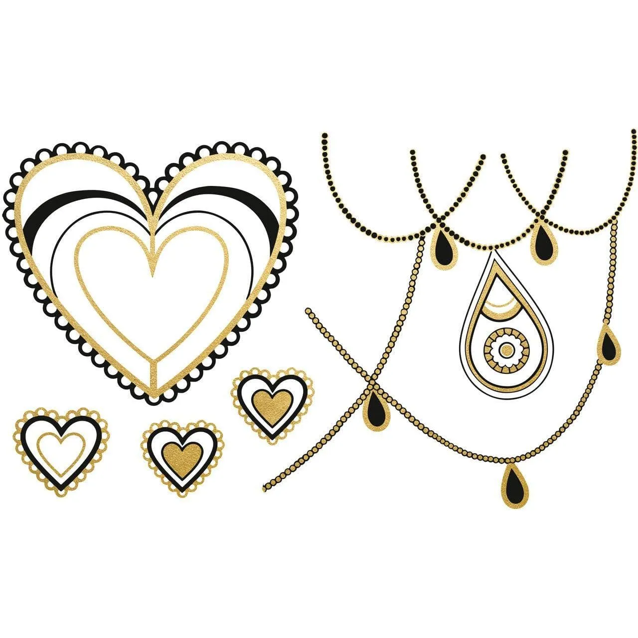 Coco Body Temporary Gold Tattoos 4 Sheets