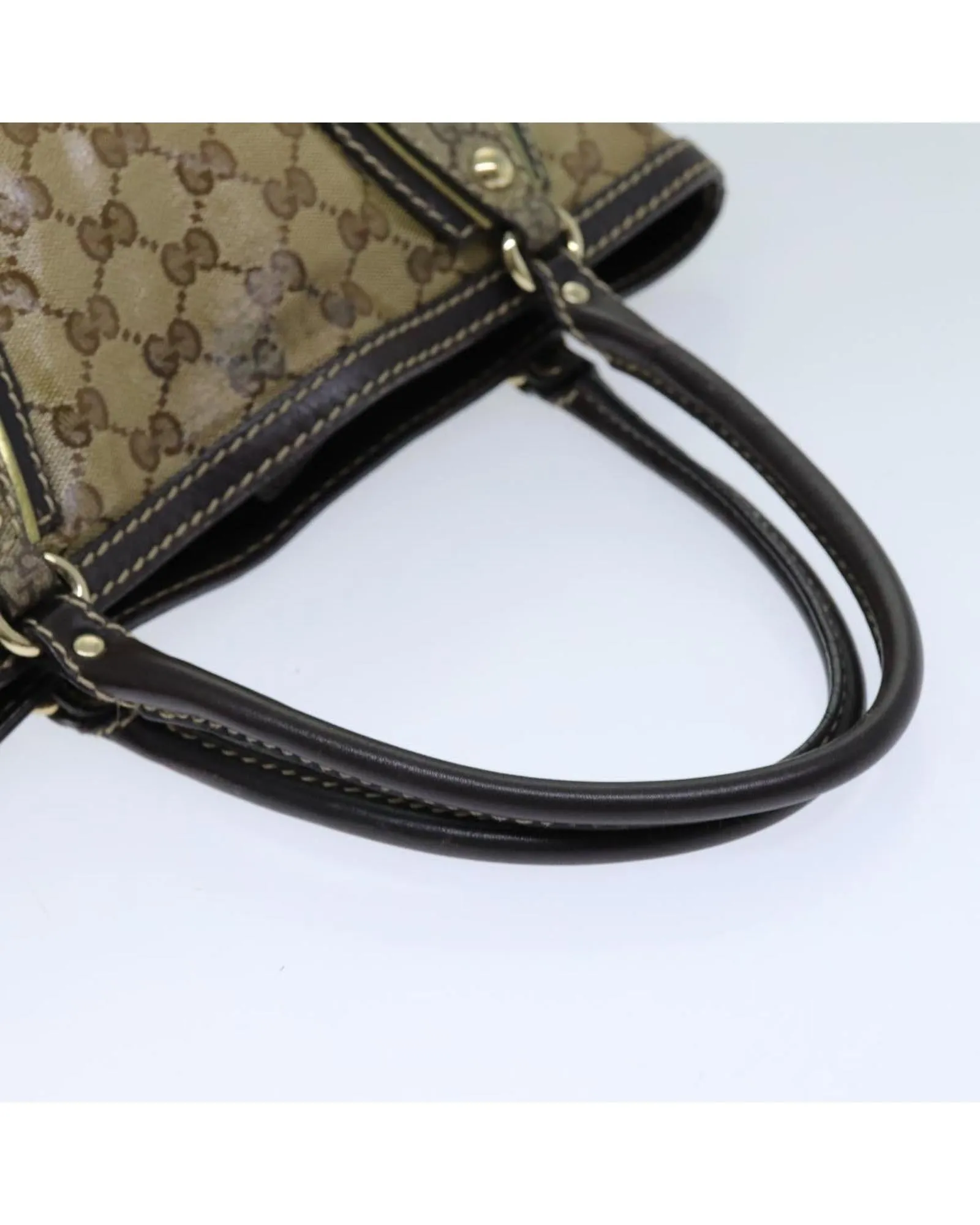 Crystal Embellished Brown GG Canvas Tote Bag