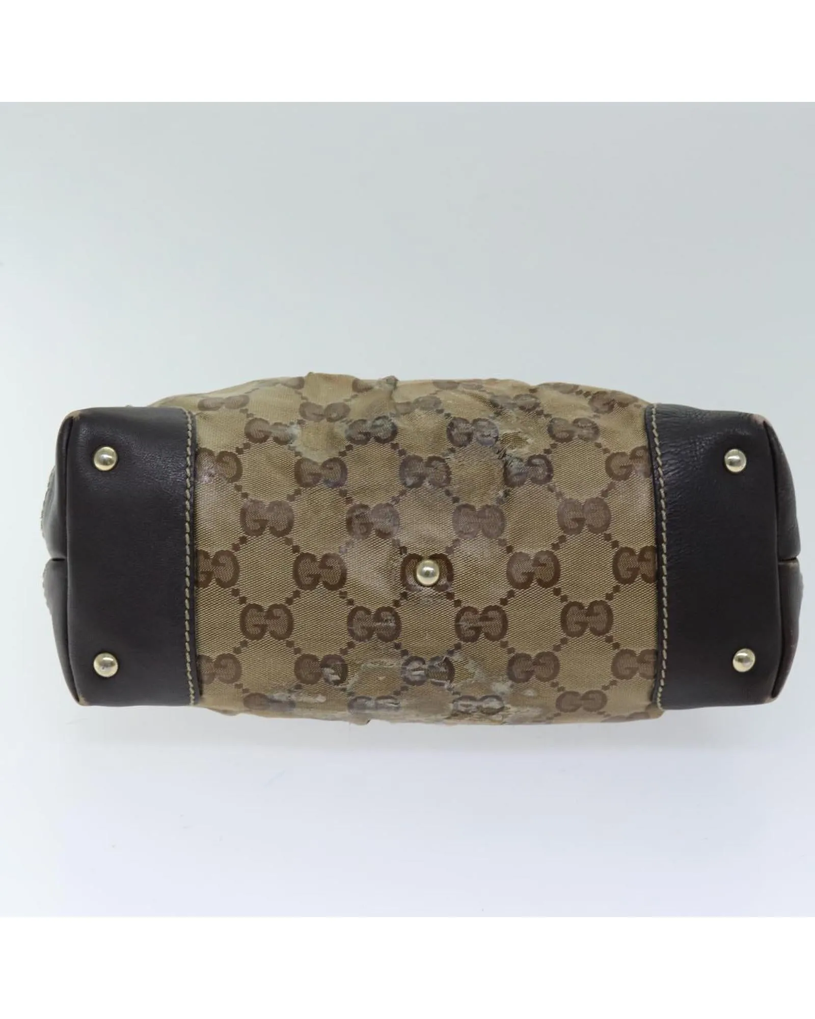 Crystal Embellished Brown GG Canvas Tote Bag
