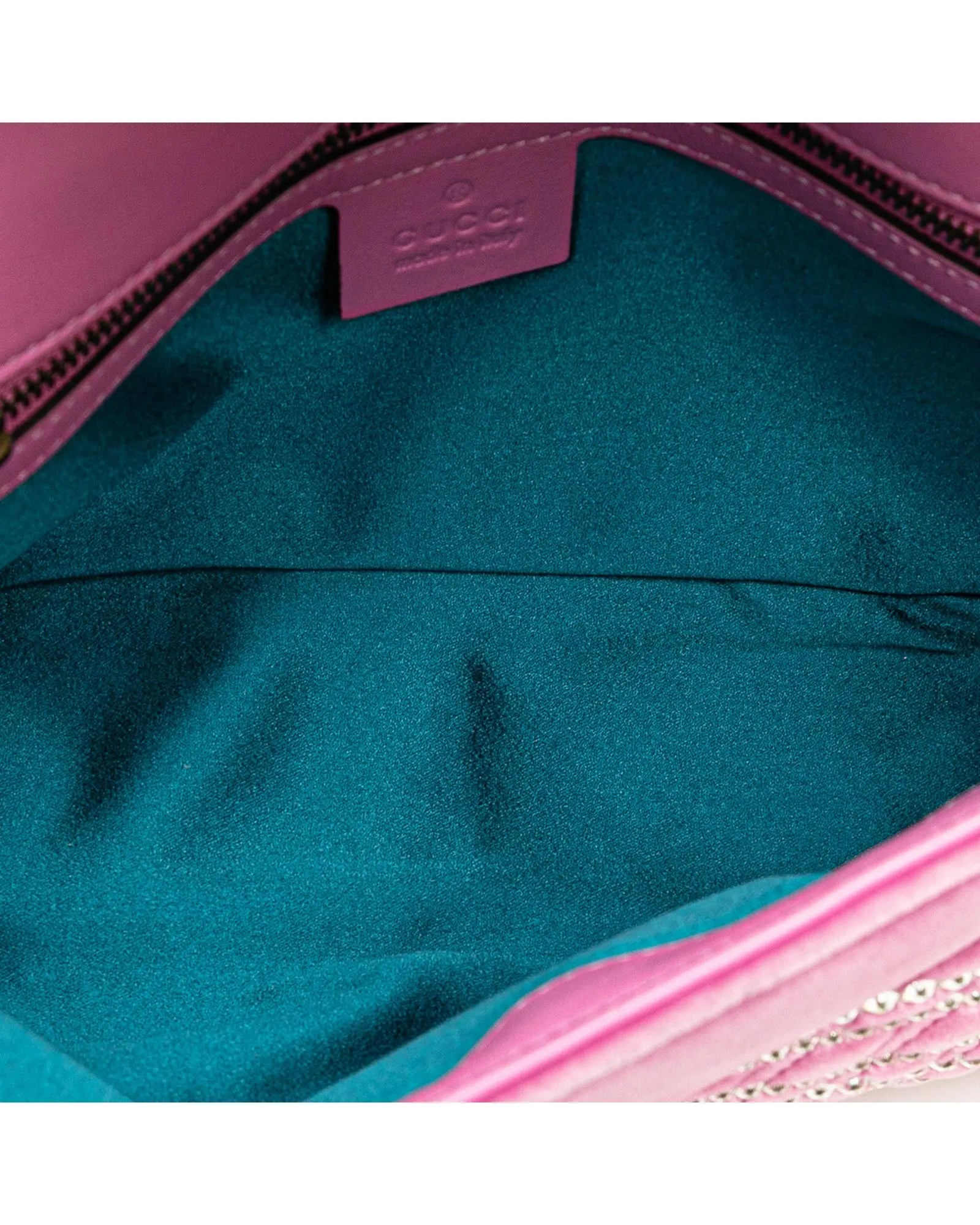 Crystal-Embellished Quilted Velvet Crossbody Bag