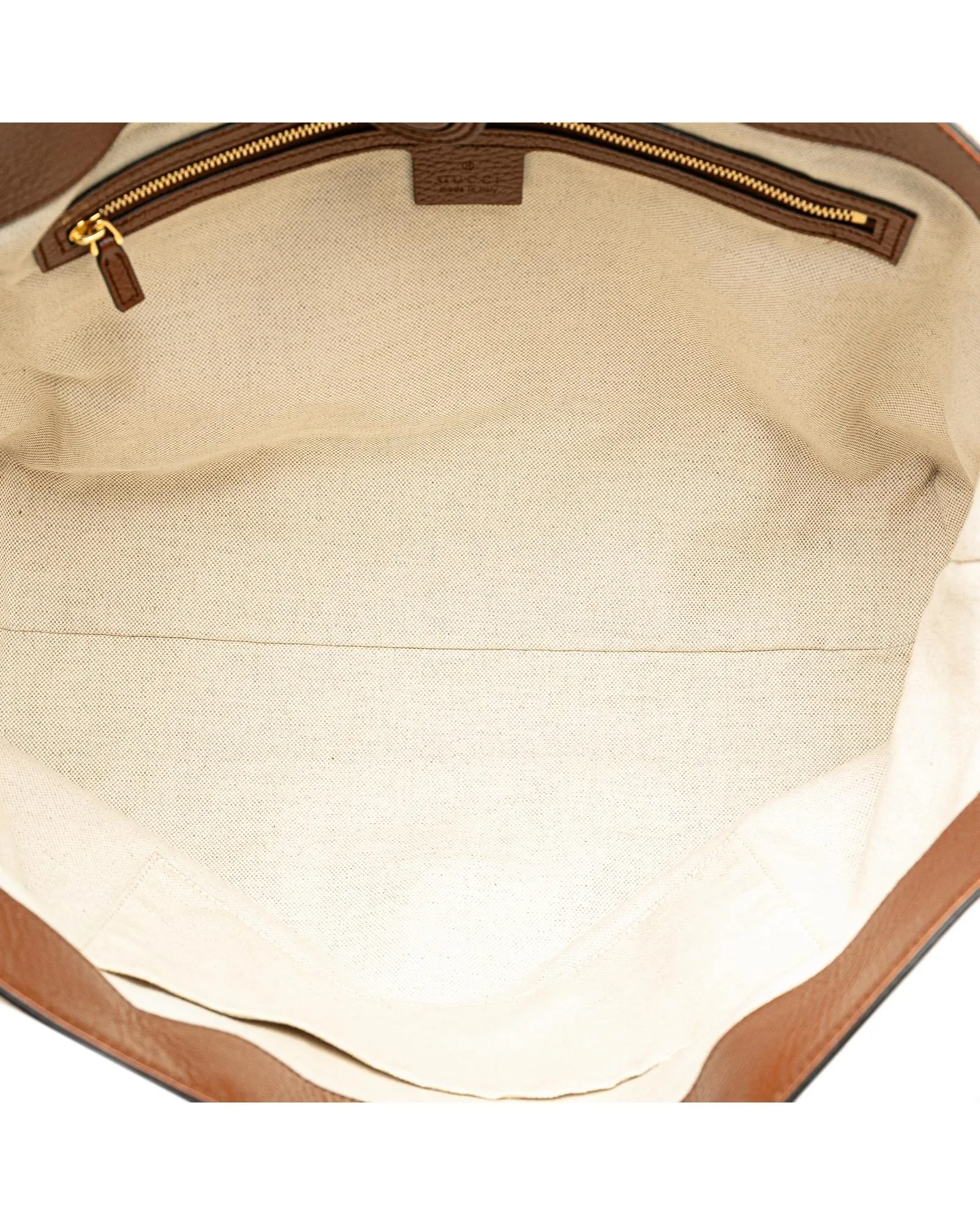 Denim and Leather Tote Bag with Interior Pockets
