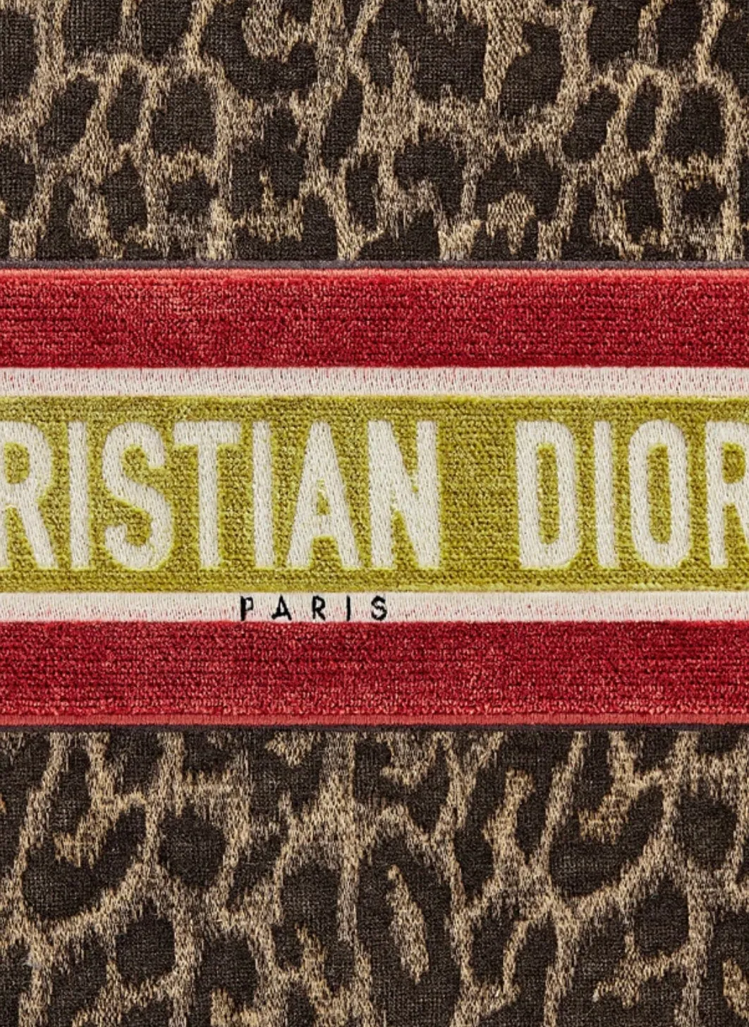 Dior Book Tote - Leopard Velvet