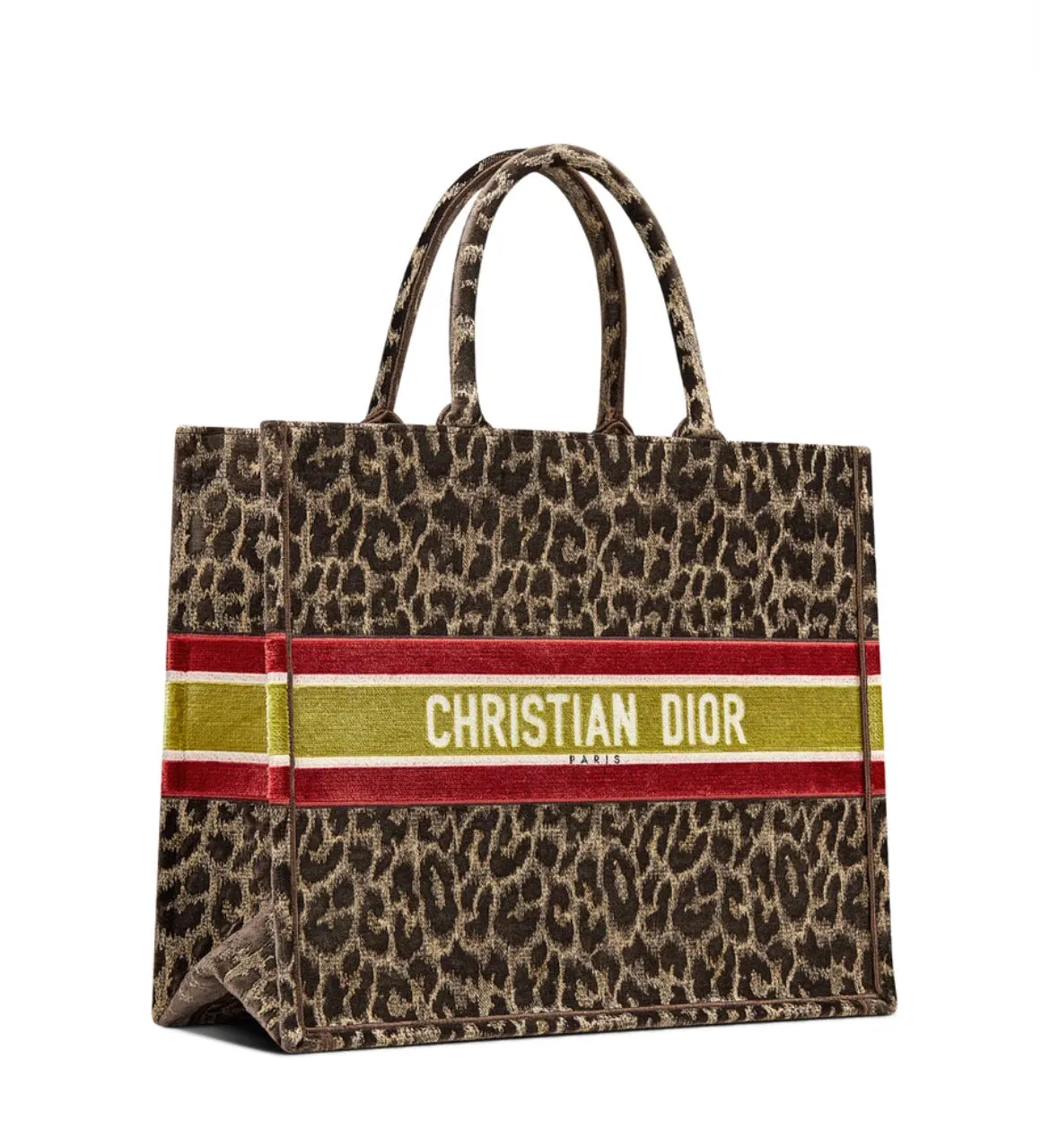 Dior Book Tote - Leopard Velvet