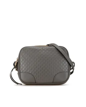 Embossed Leather Crossbody Bag with Adjustable Strap