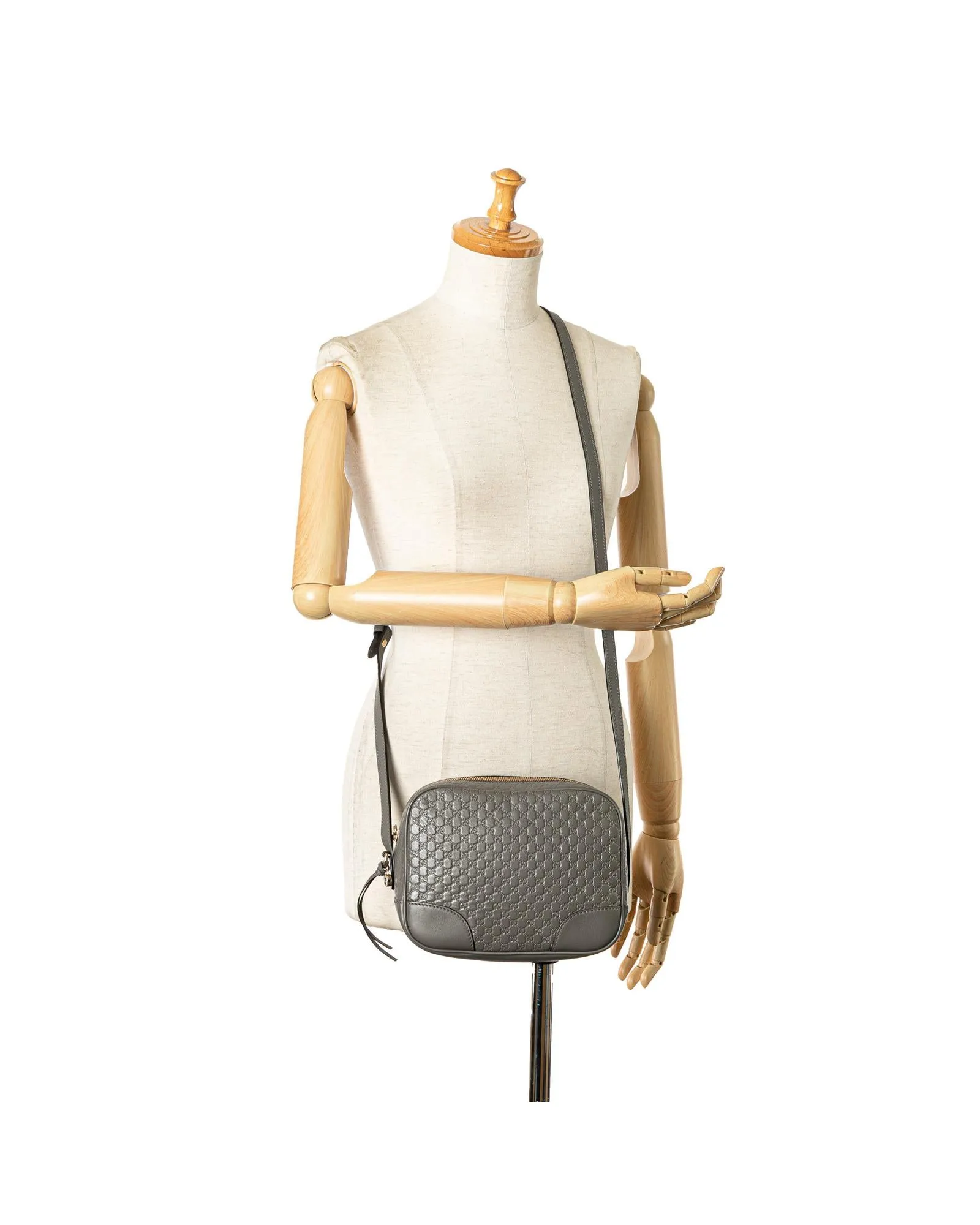 Embossed Leather Crossbody Bag with Adjustable Strap