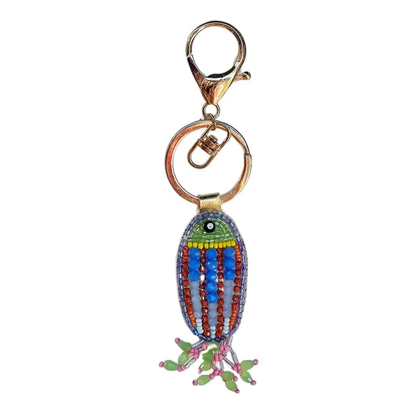 Fish Beaded Keychain