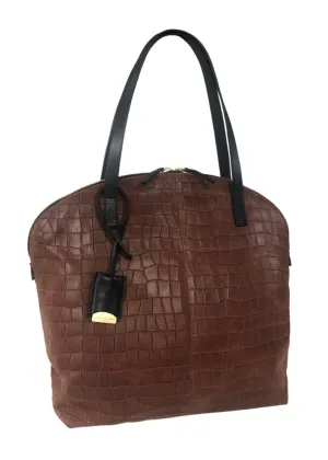 FLAMANDS S - Alligator embossed - Mocha