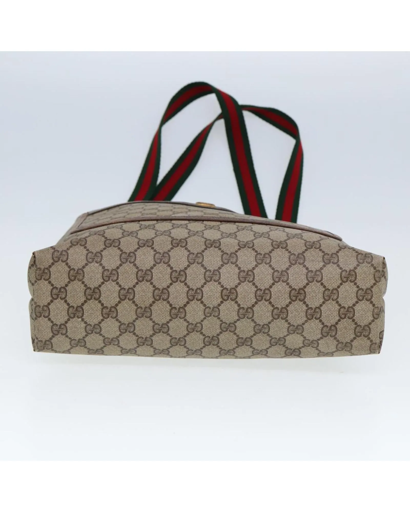 GG Canvas Web Sherry Line Tote Bag - Beige Green Red